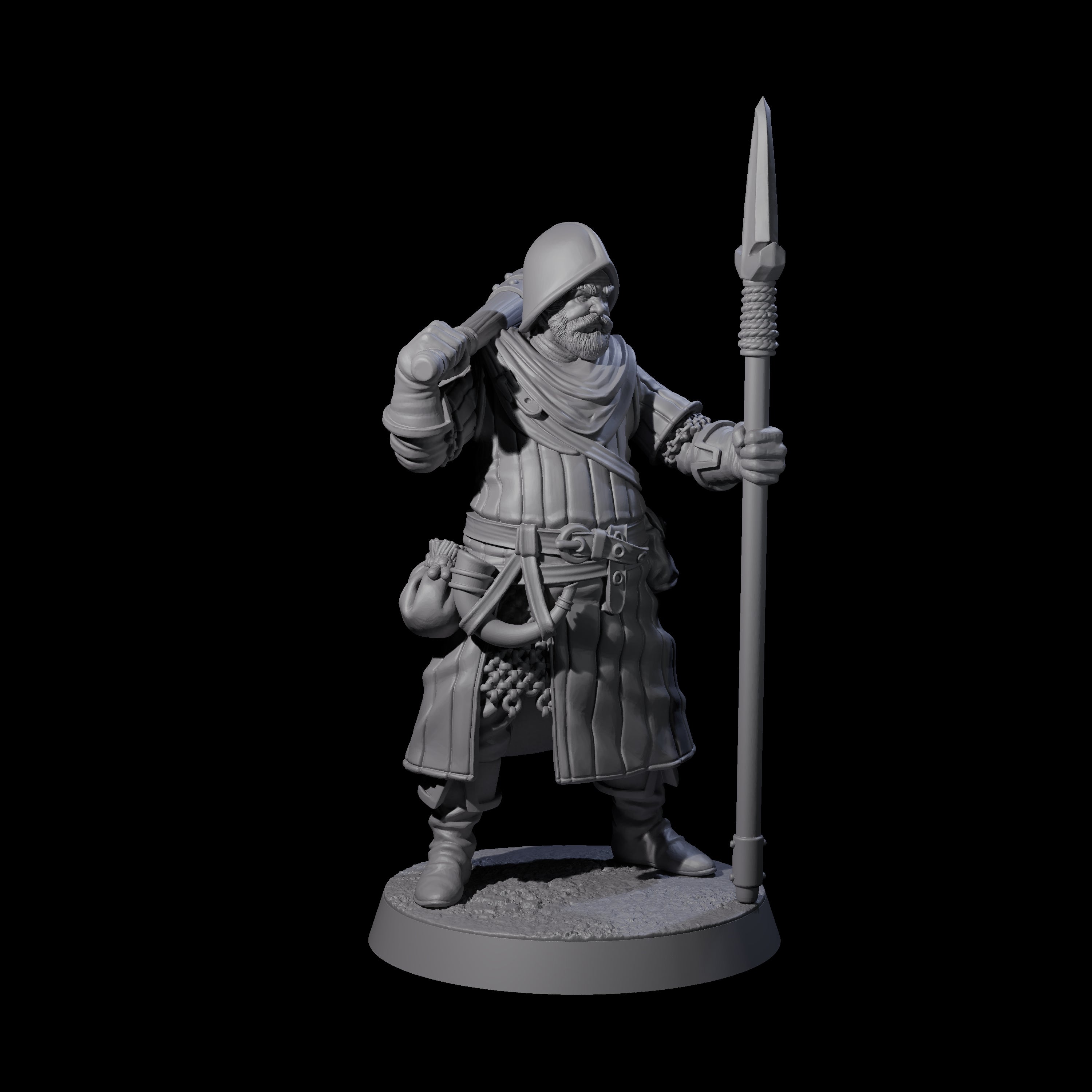 Investigating Town Militia B Miniature for Dungeons and Dragons, Pathfinder or other TTRPGs