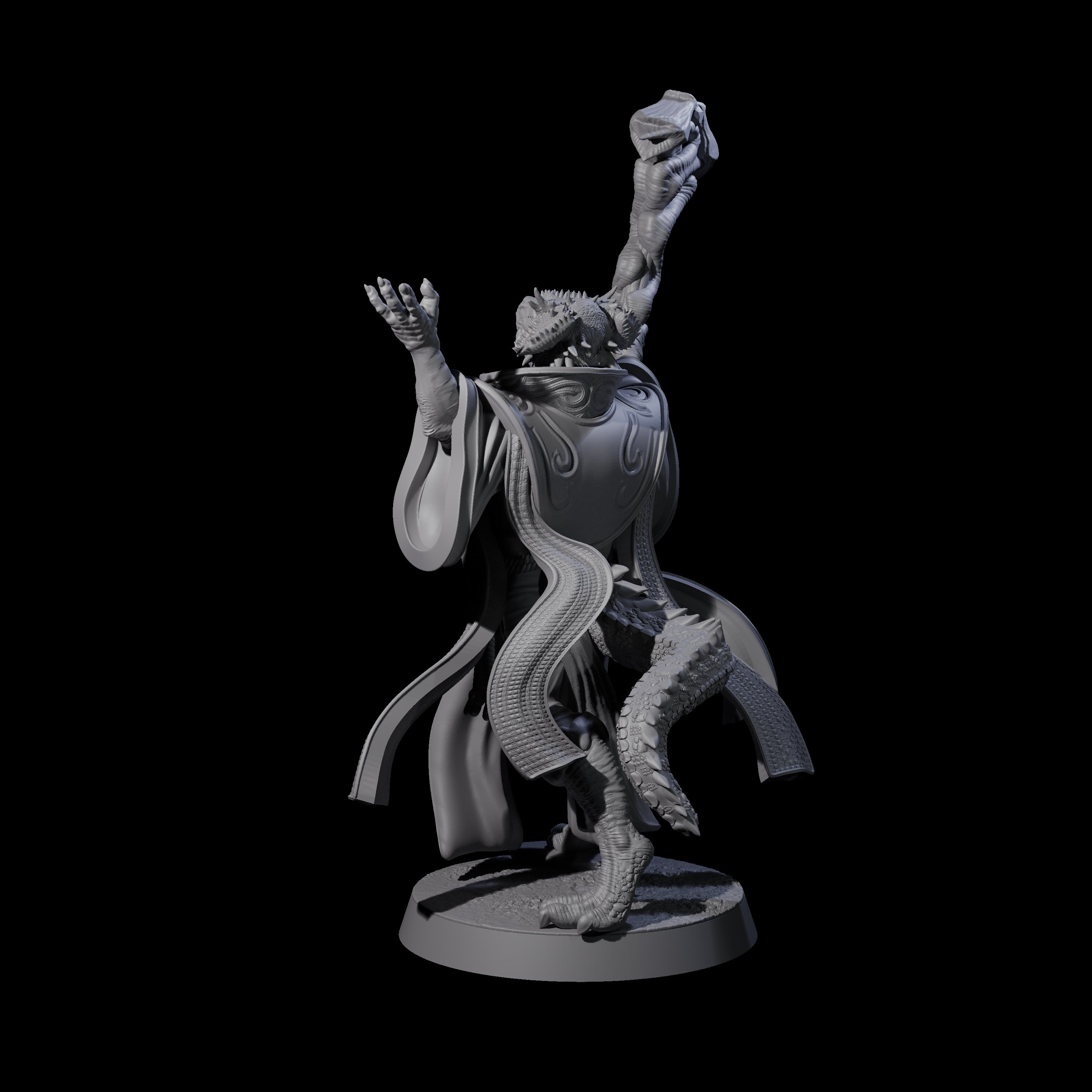 Invoking Dragonborn Wizard Miniature for Dungeons and Dragons, Pathfinder or other TTRPGs