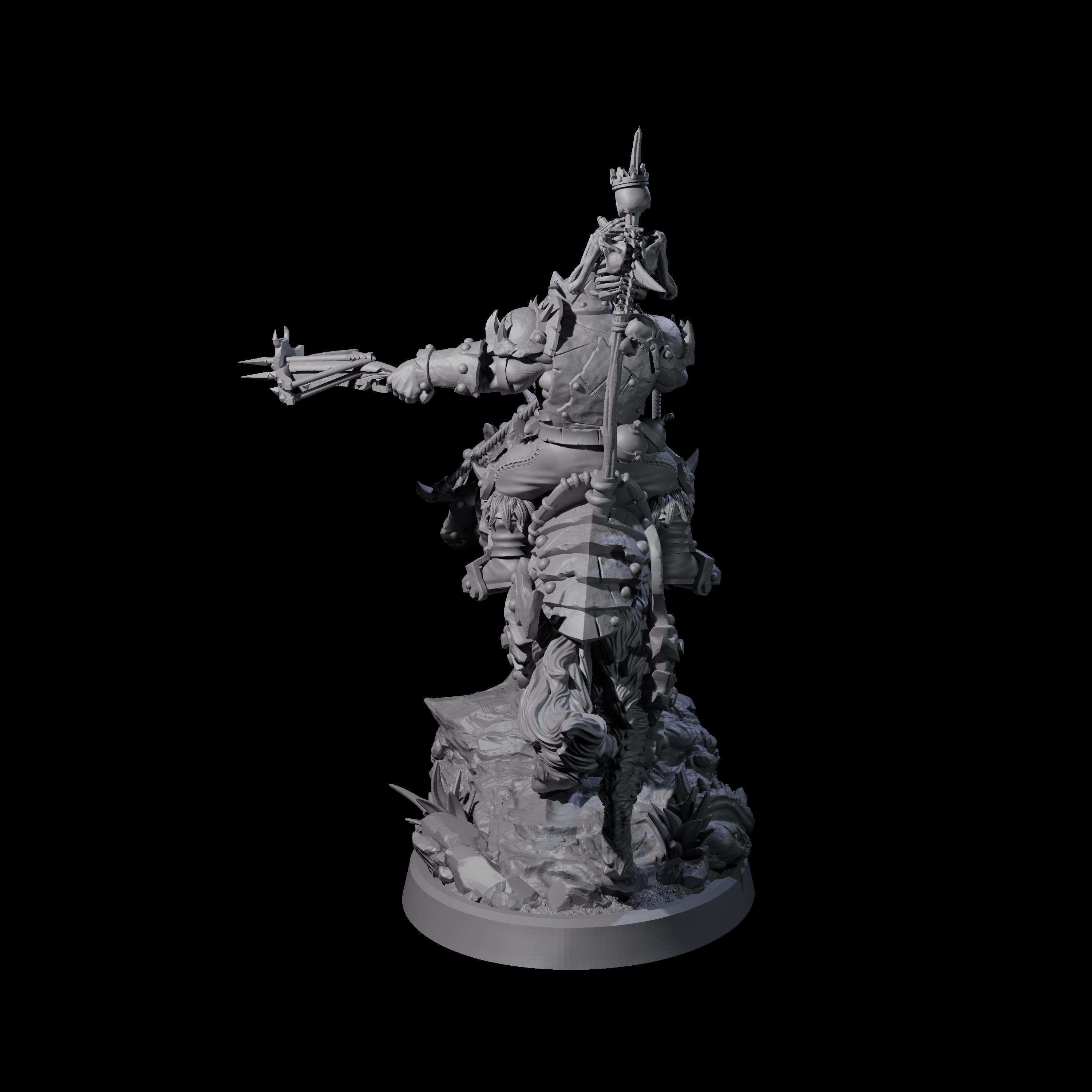 Ironclad Orc Warg Rider A Miniature for Dungeons and Dragons, Pathfinder or other TTRPGs