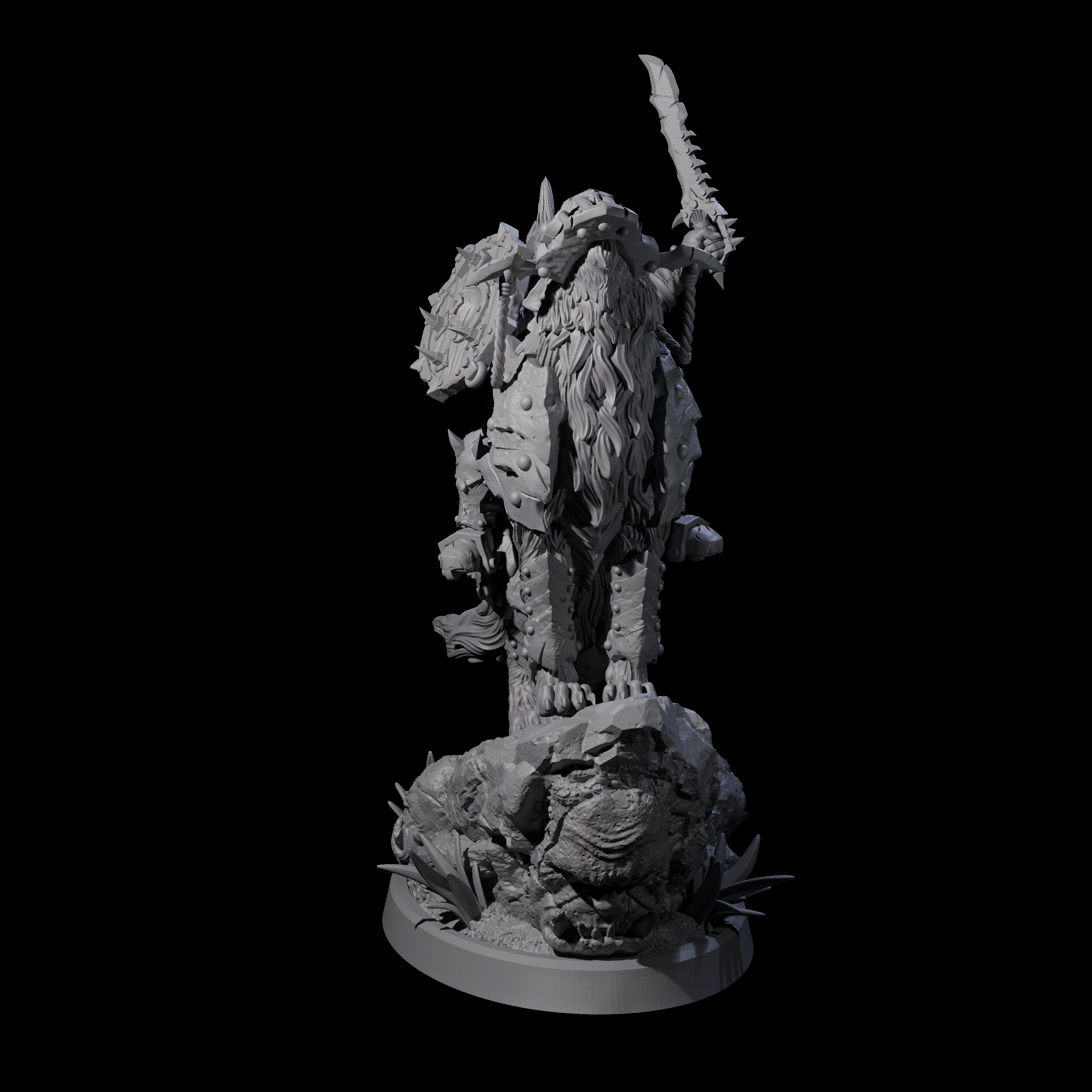 Ironclad Orc Warg Rider D Miniature for Dungeons and Dragons, Pathfinder or other TTRPGs