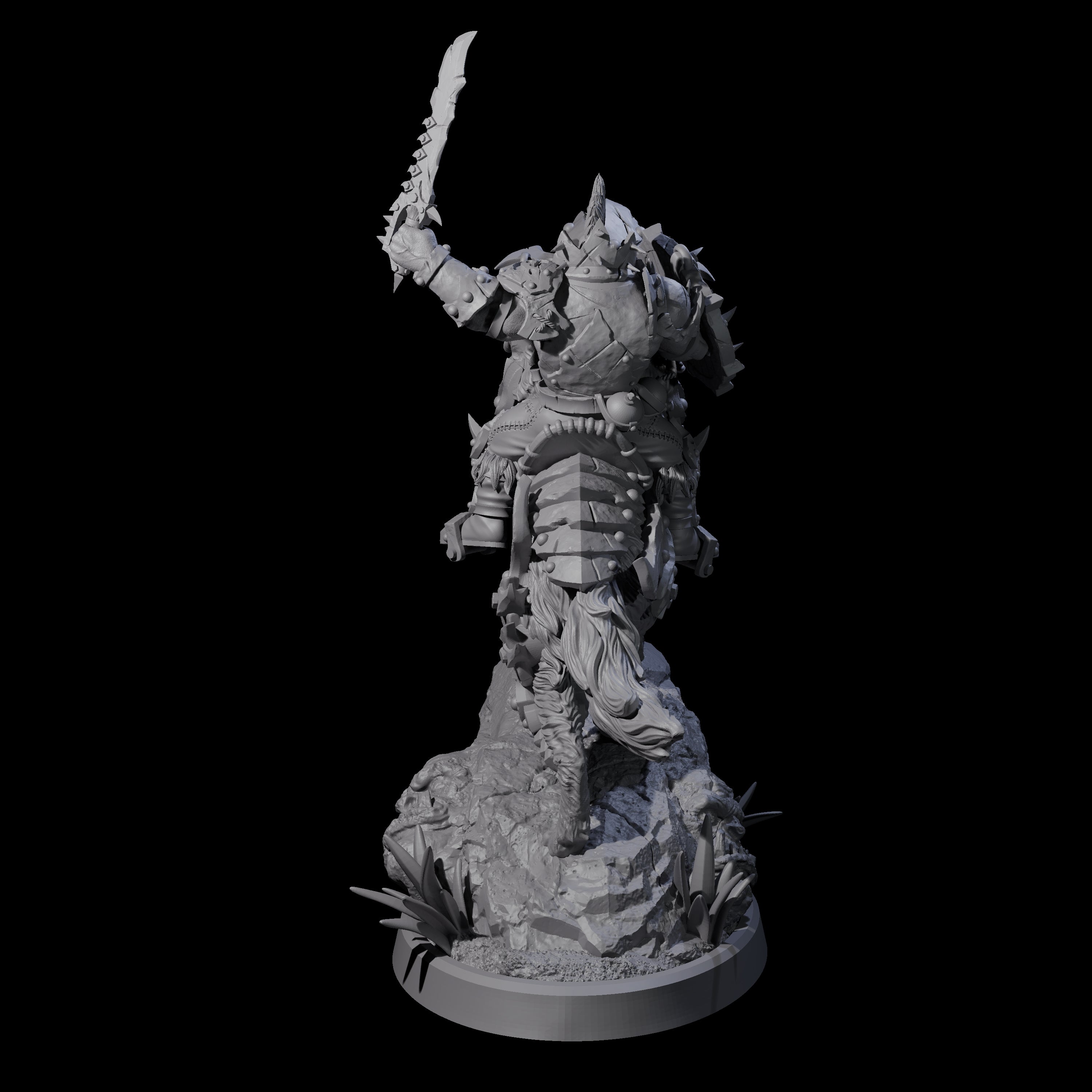 Ironclad Orc Warg Rider D Miniature for Dungeons and Dragons, Pathfinder or other TTRPGs