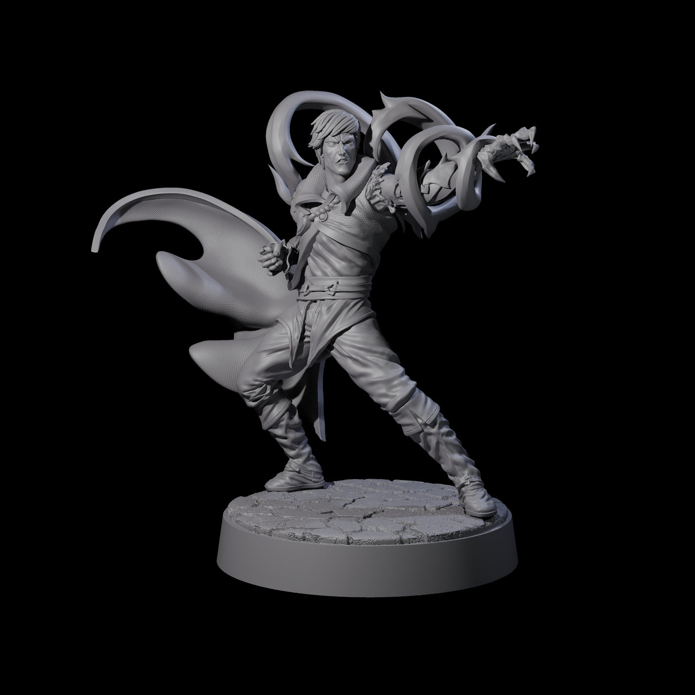 Jarex - Casting Warlock Miniature for Dungeons and Dragons, Pathfinder or other TTRPGs