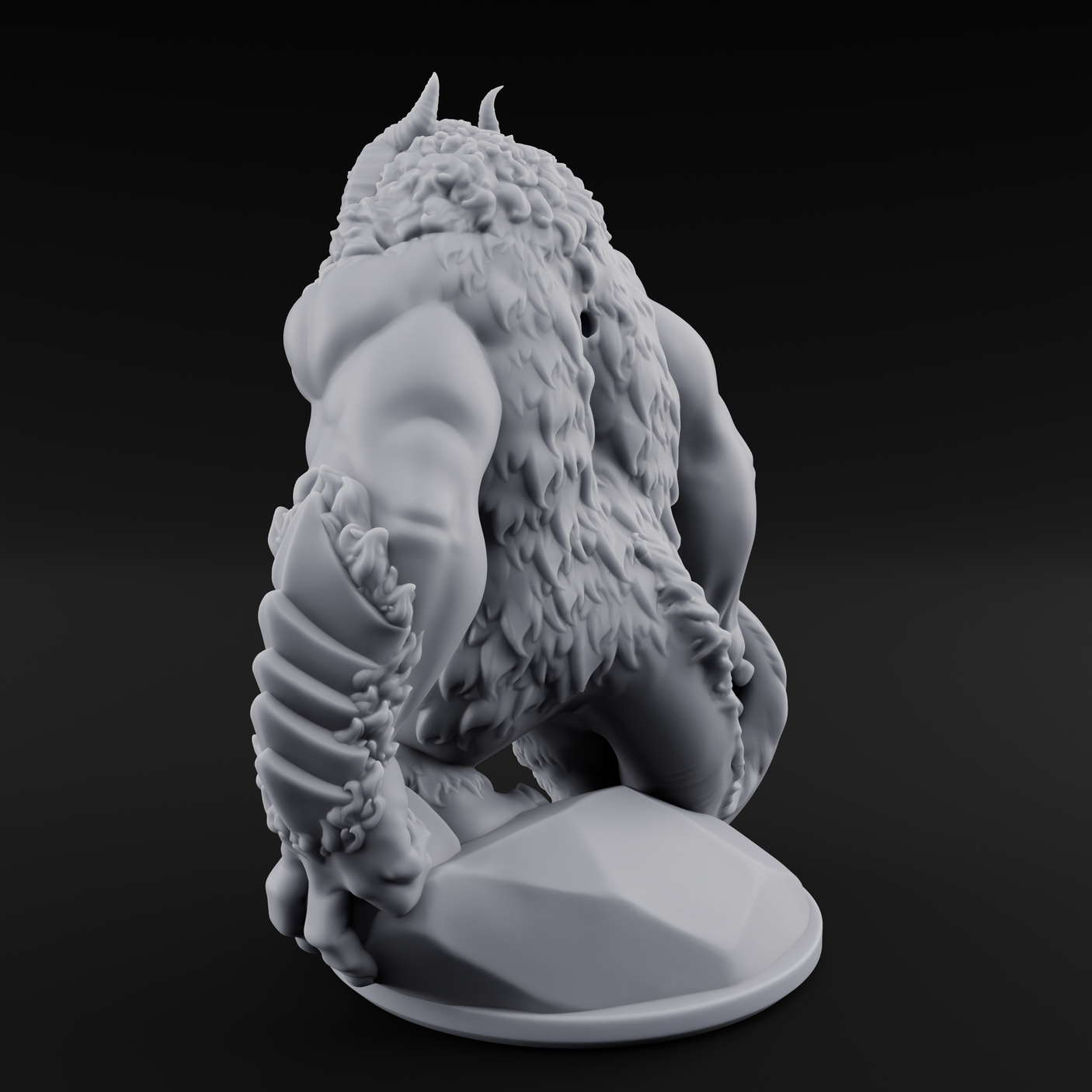 Jaw Jutting Demon Lord Miniature for Dungeons and Dragons, Pathfinder or other TTRPGs