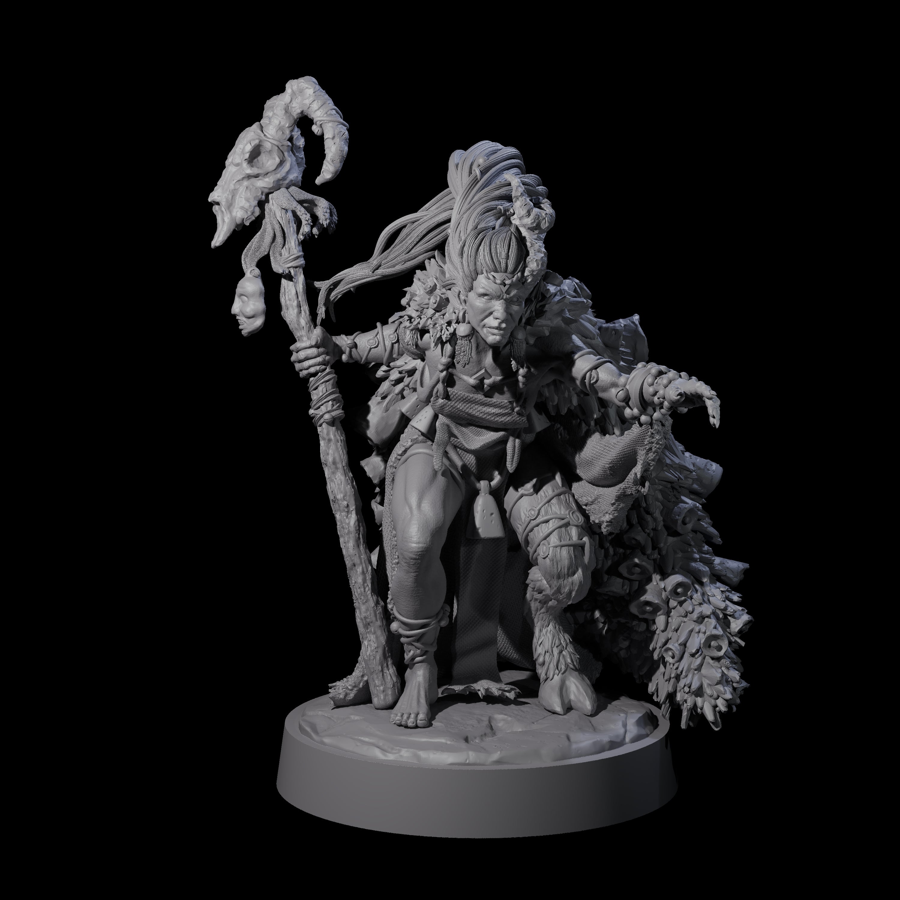 Jingle Jingle Savage Witch Miniature for Dungeons and Dragons, Pathfinder or other TTRPGs