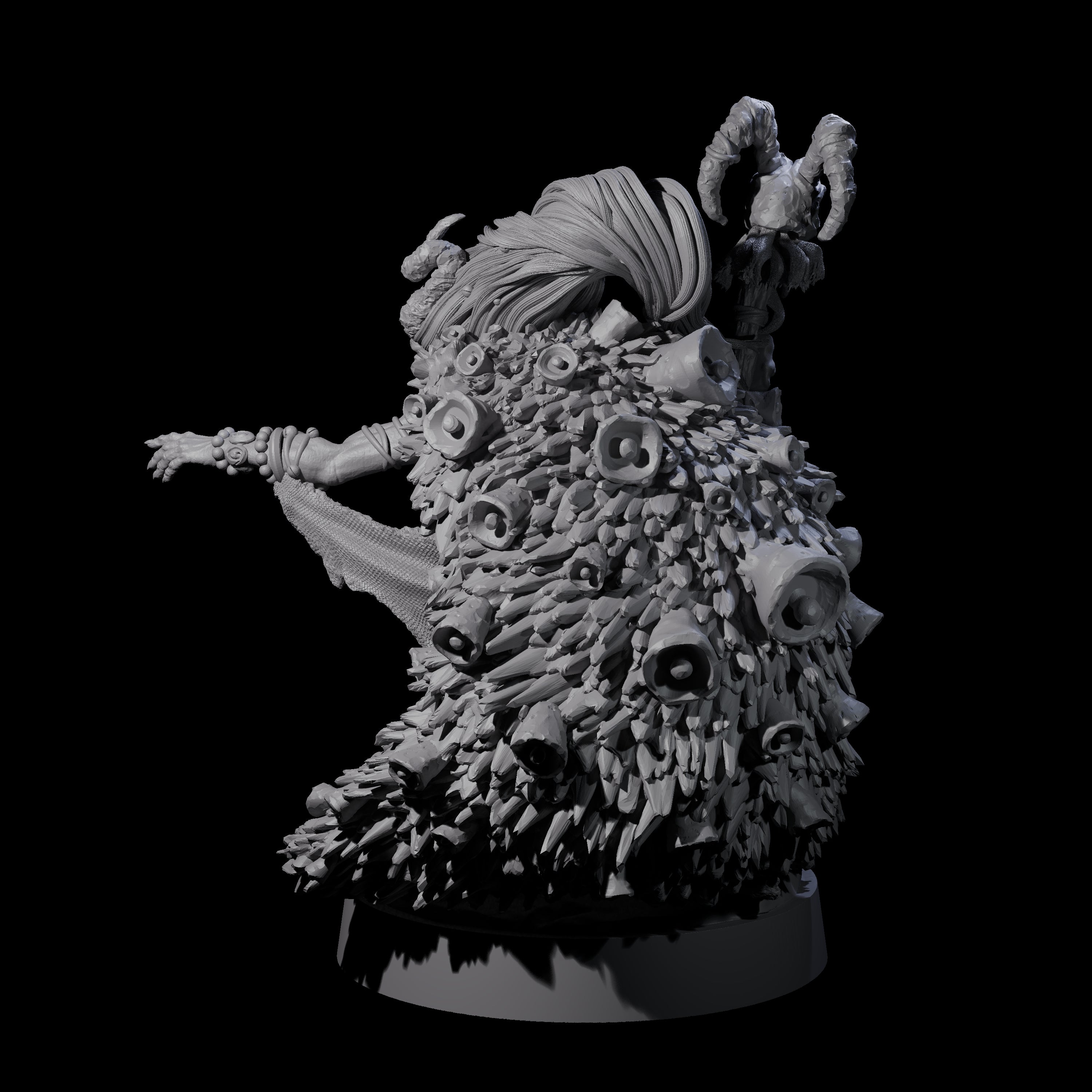Jingle Jingle Savage Witch Miniature for Dungeons and Dragons, Pathfinder or other TTRPGs