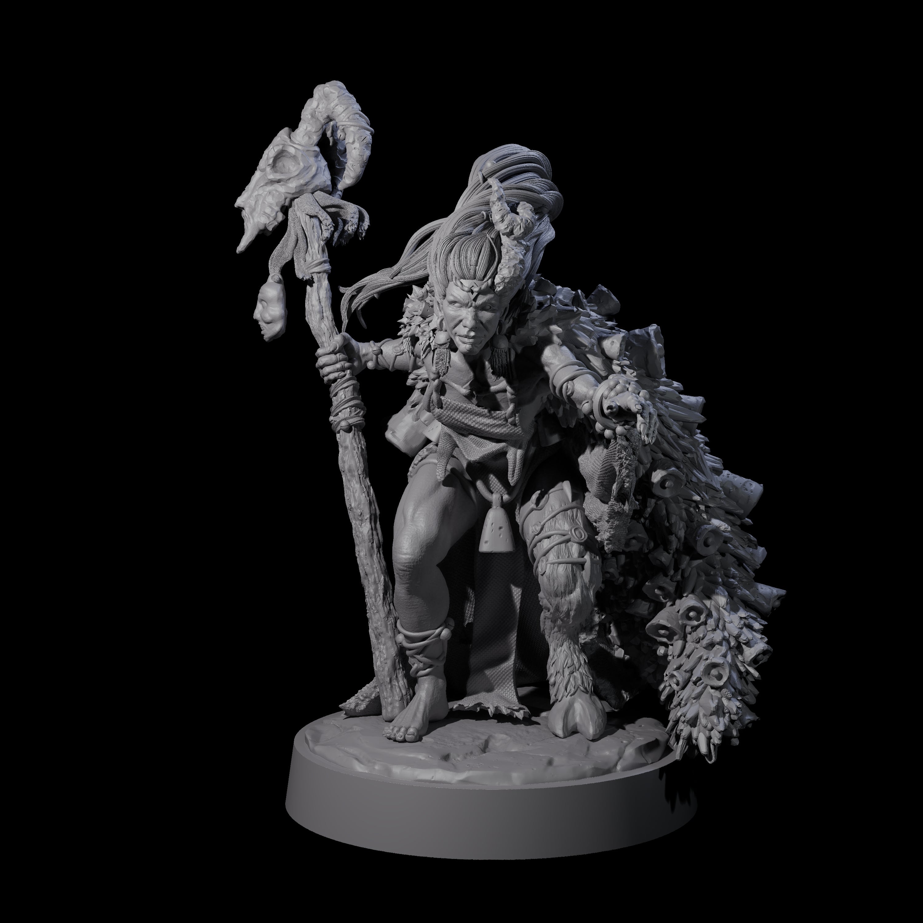 Jingle Jingle Savage Witch Miniature for Dungeons and Dragons, Pathfinder or other TTRPGs