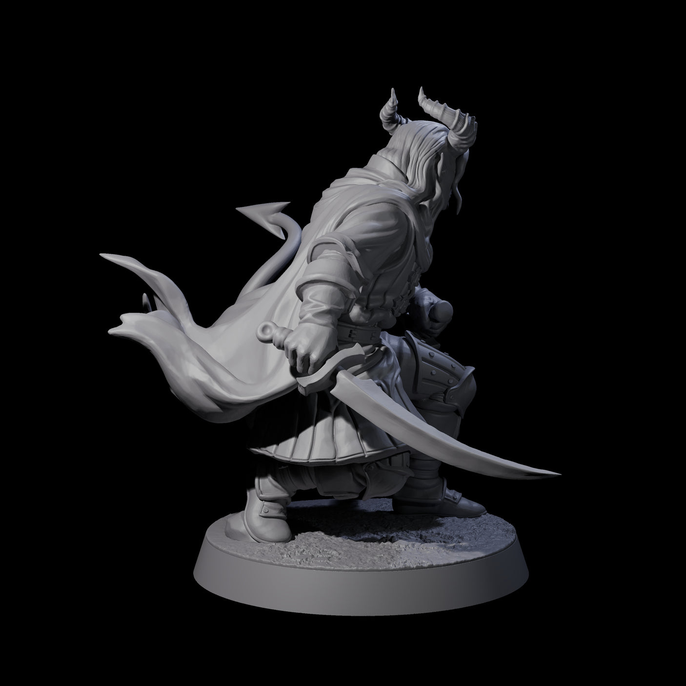Jocular Tiefling Wayfarer A Miniature for Dungeons and Dragons, Pathfinder or other TTRPGs