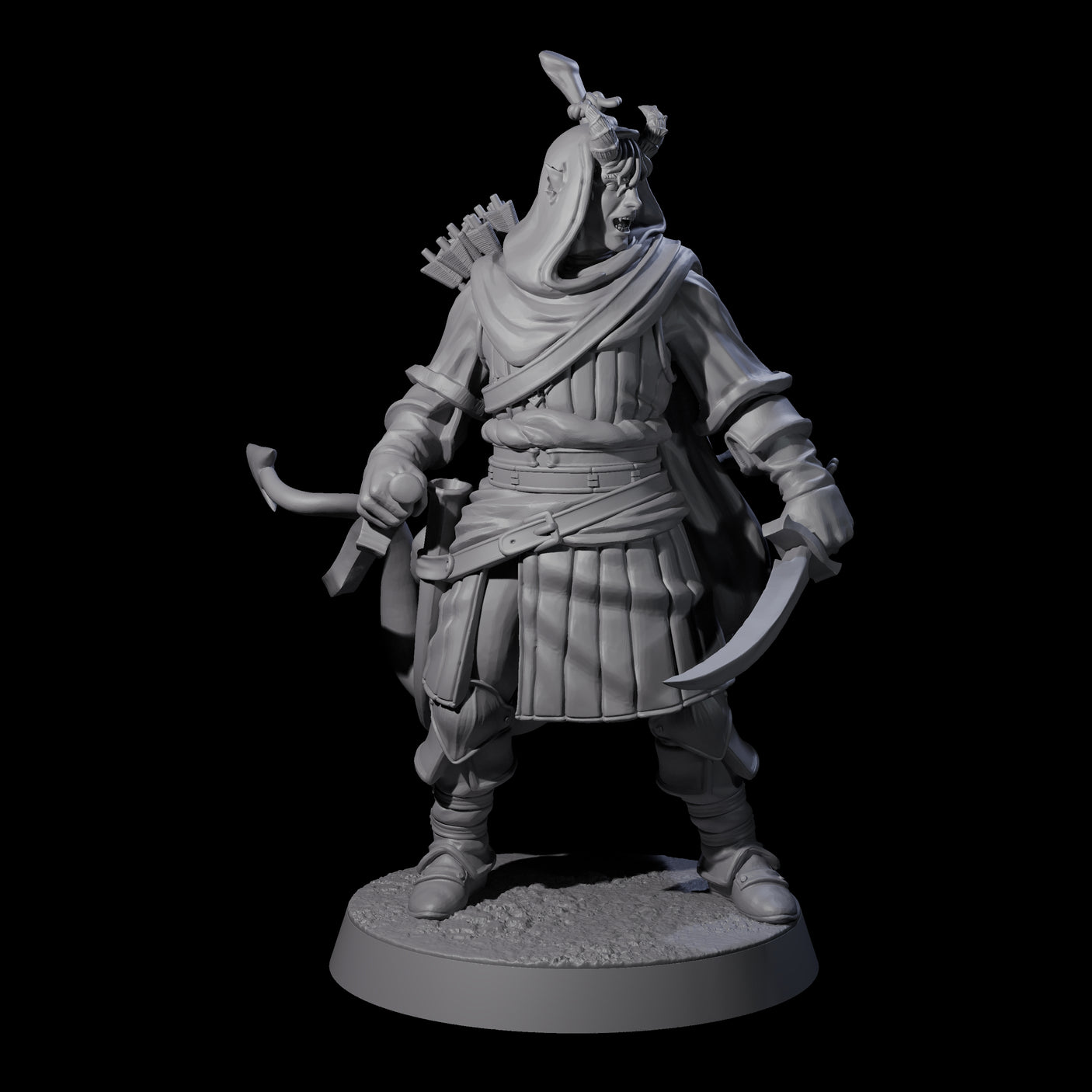 Jocular Tiefling Wayfarer B Miniature for Dungeons and Dragons, Pathfinder or other TTRPGs