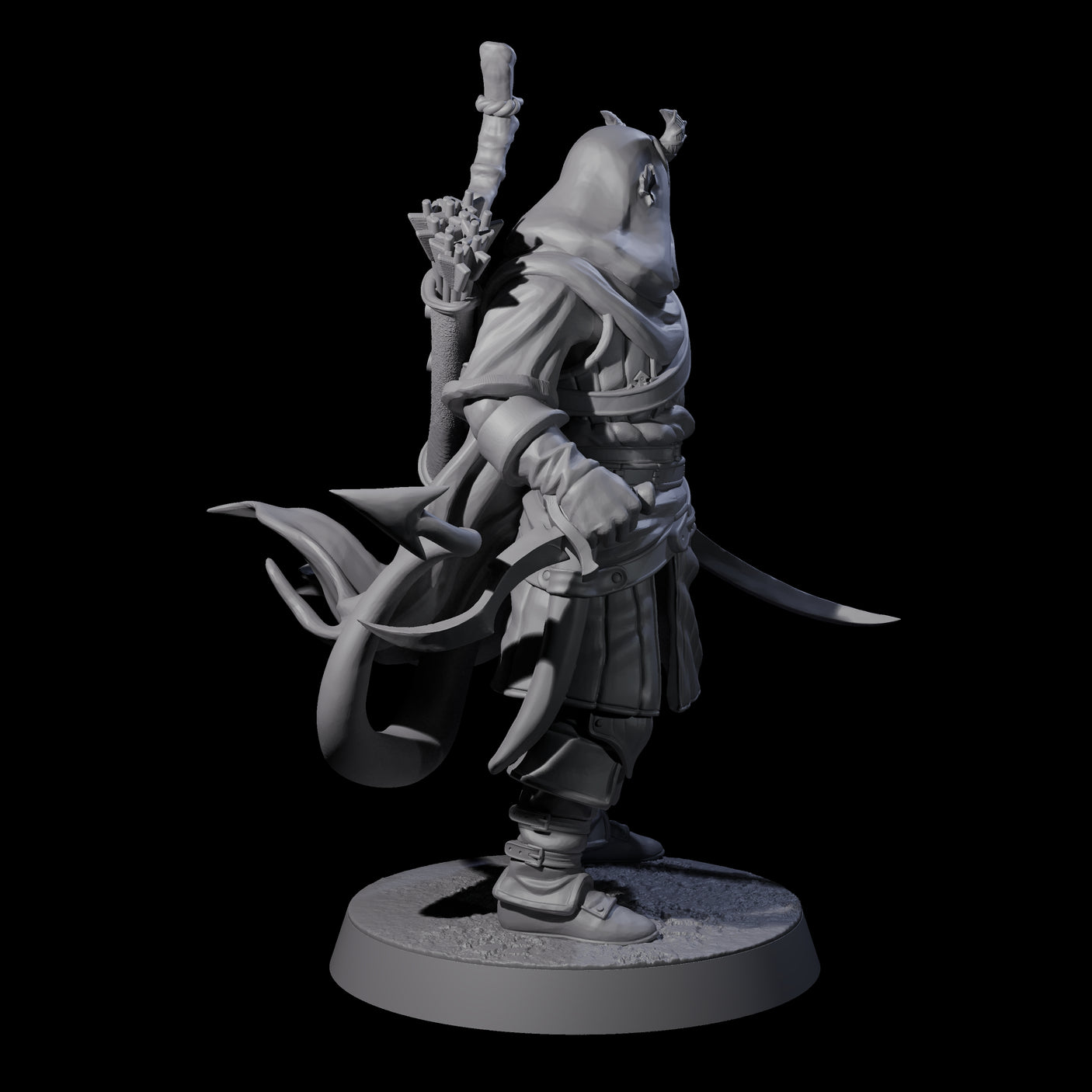 Jocular Tiefling Wayfarer B Miniature for Dungeons and Dragons, Pathfinder or other TTRPGs