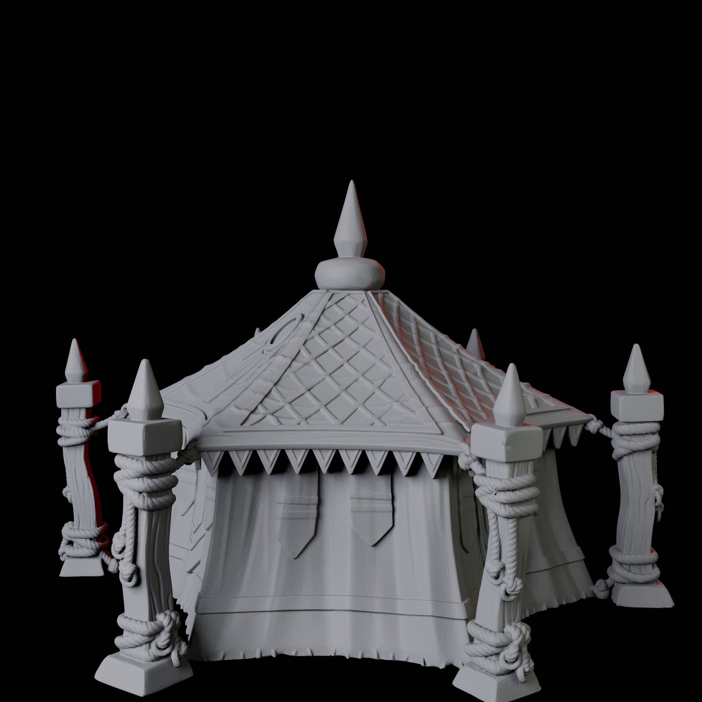 Jousting Tent B Miniature for Dungeons and Dragons, Pathfinder or other TTRPGs