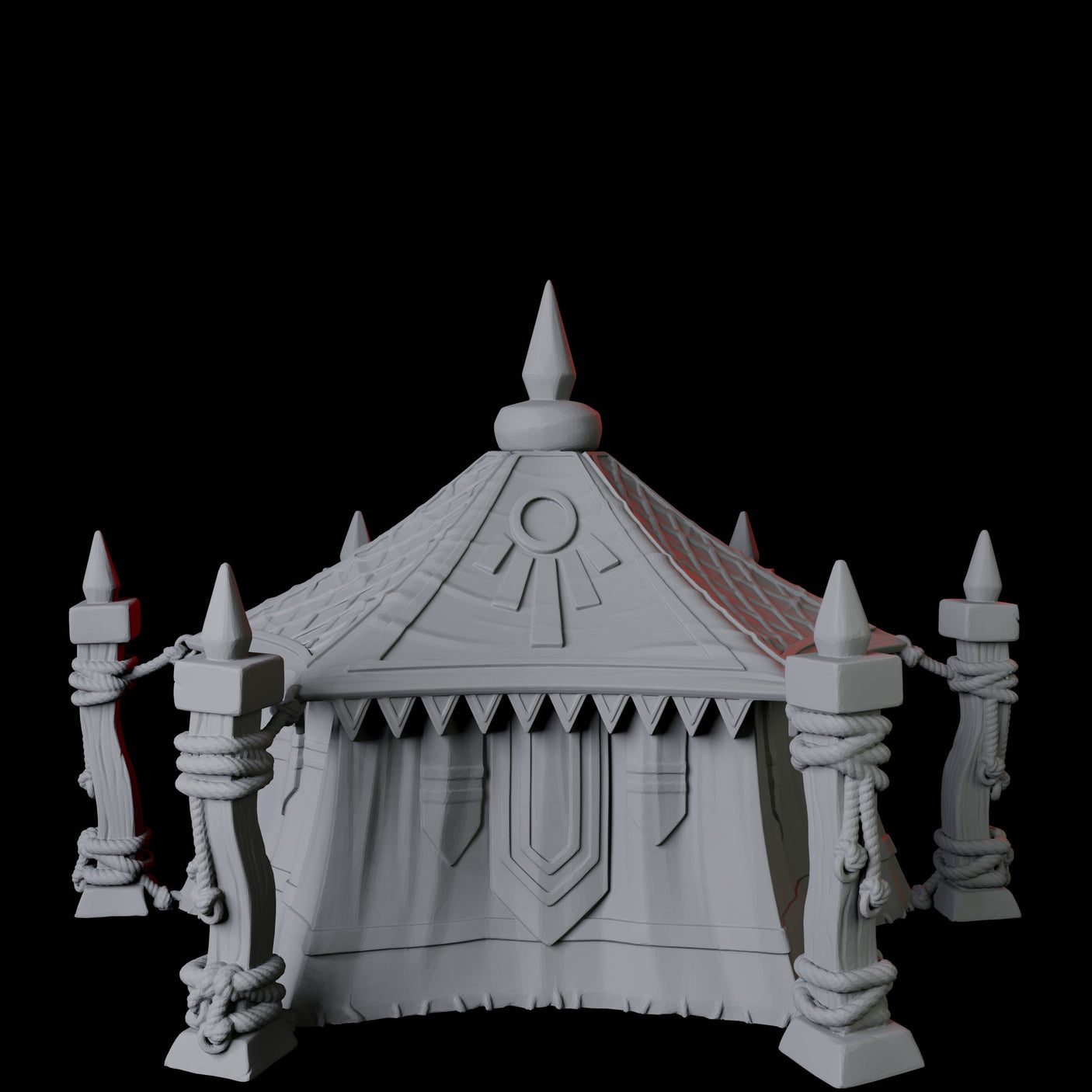 Jousting Tent B Miniature for Dungeons and Dragons, Pathfinder or other TTRPGs