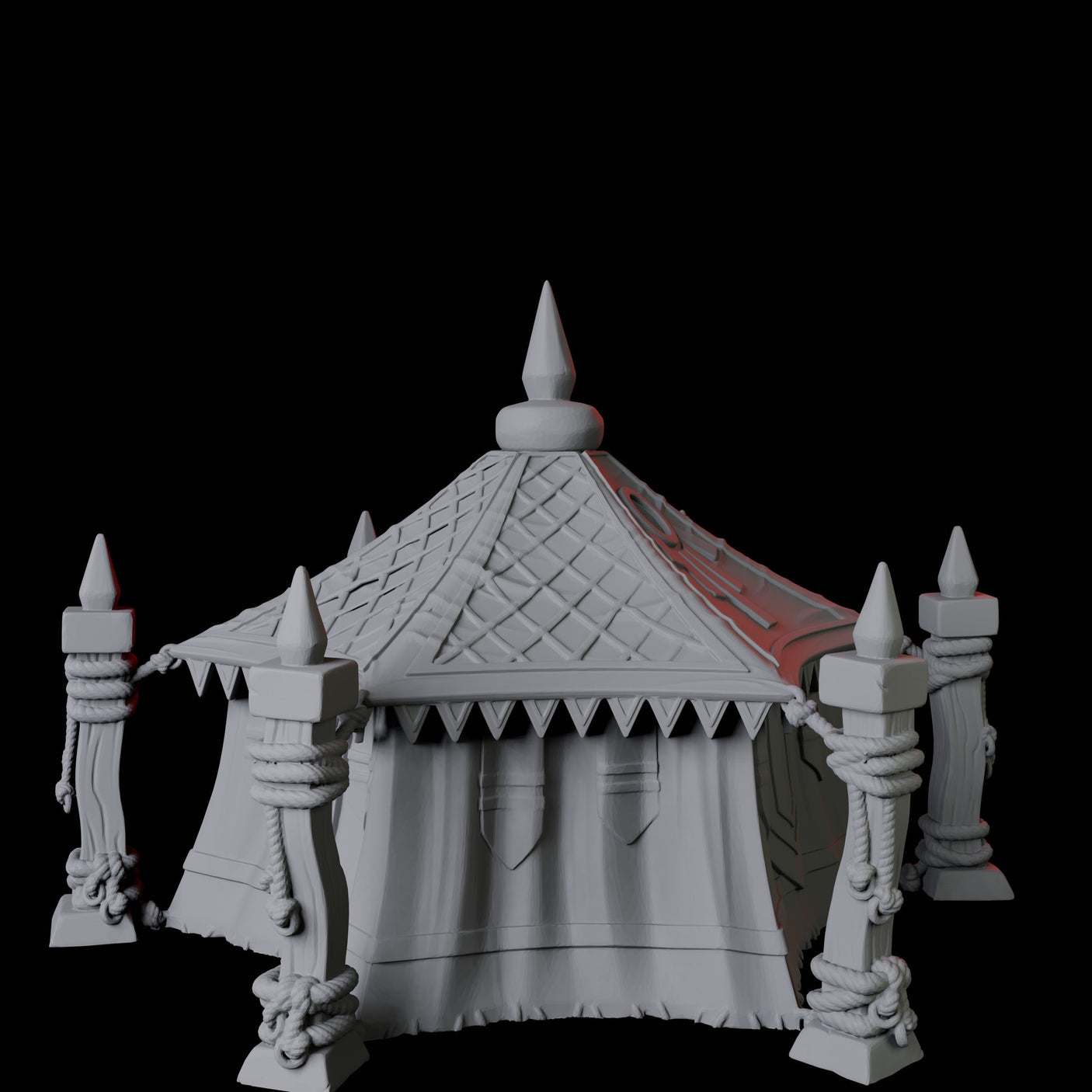 Jousting Tent B Miniature for Dungeons and Dragons, Pathfinder or other TTRPGs