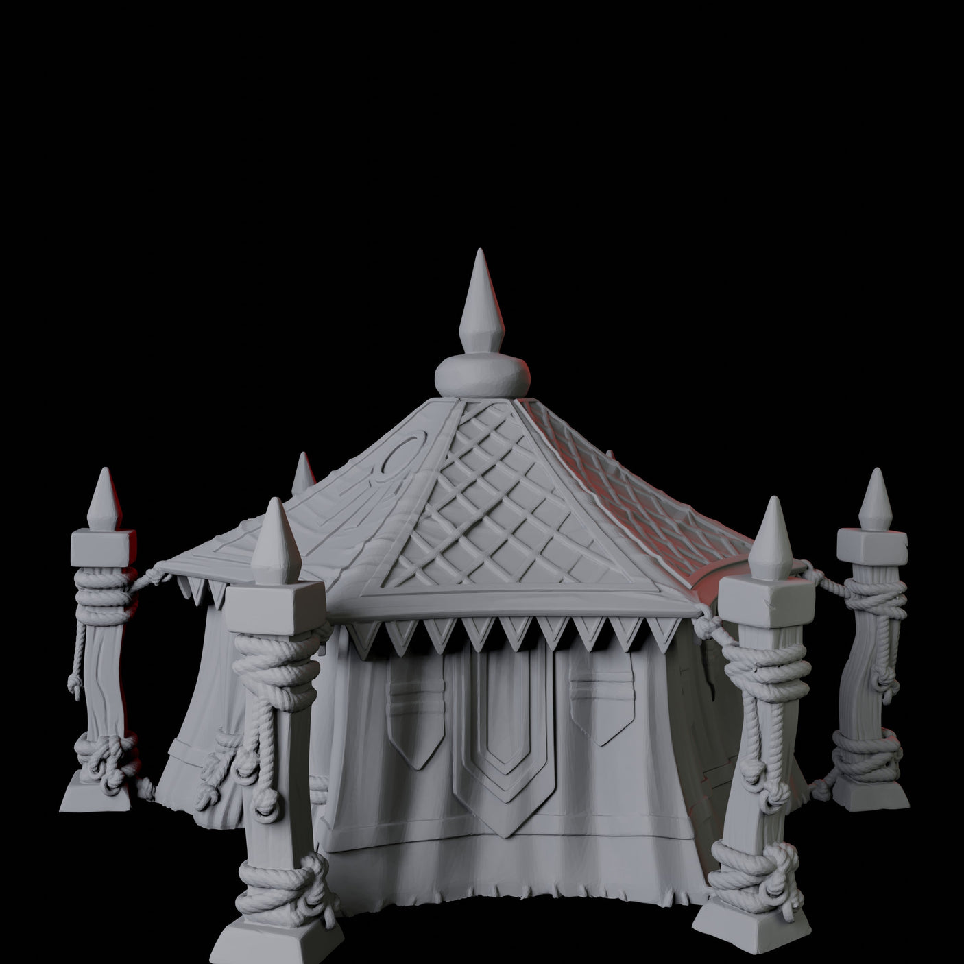 Jousting Tent B Miniature for Dungeons and Dragons, Pathfinder or other TTRPGs