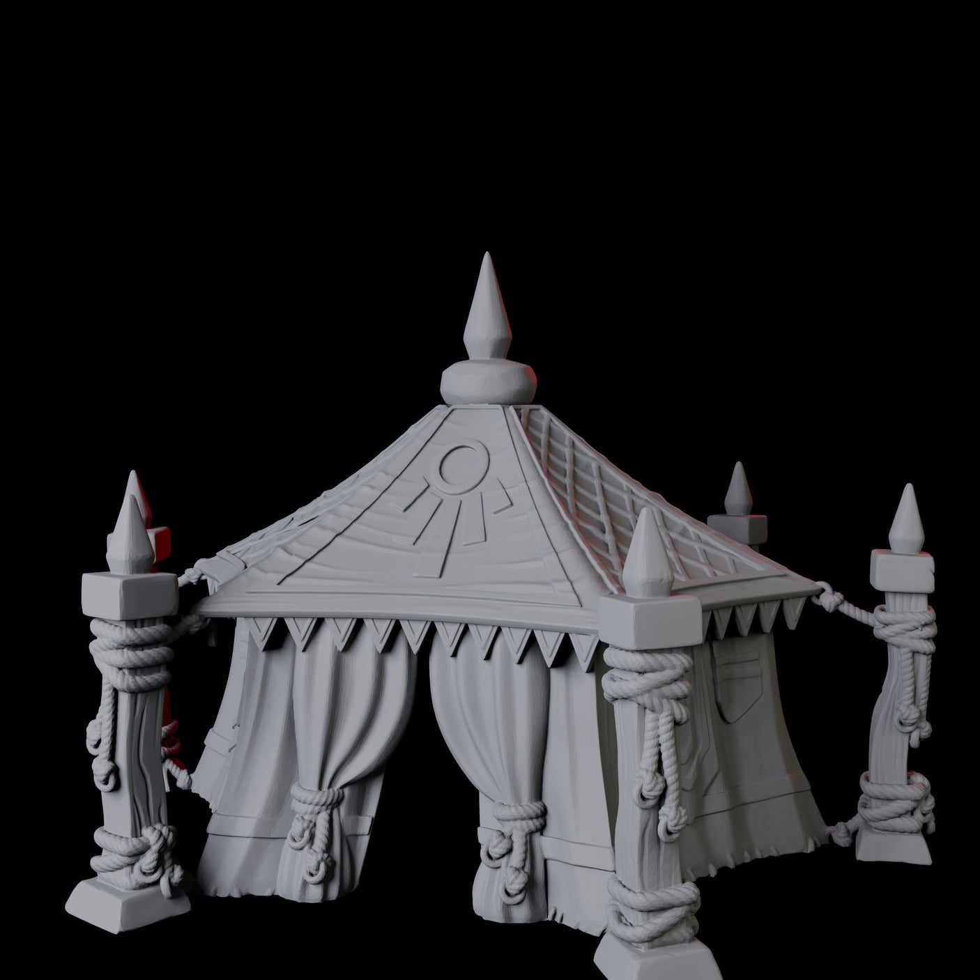 Jousting Tent B Miniature for Dungeons and Dragons, Pathfinder or other TTRPGs