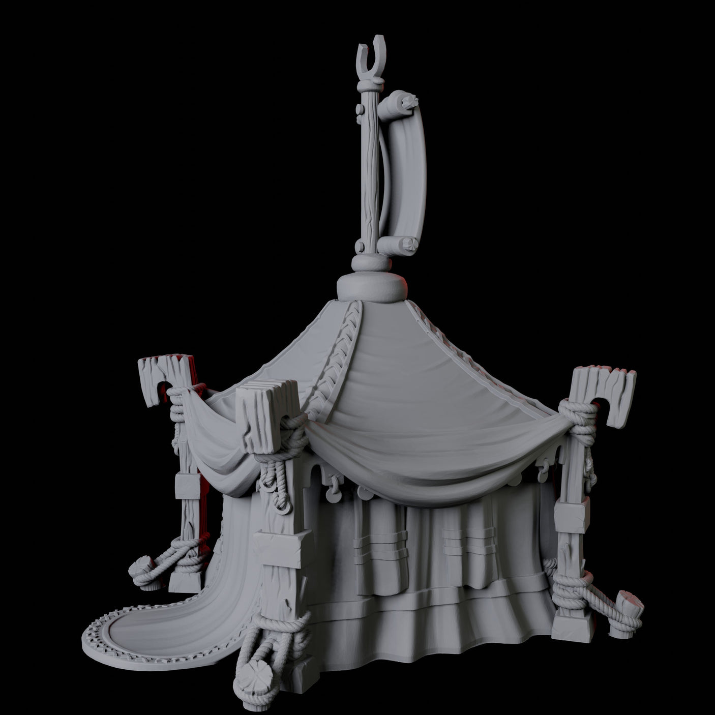 Jousting Tent C Miniature for Dungeons and Dragons, Pathfinder or other TTRPGs