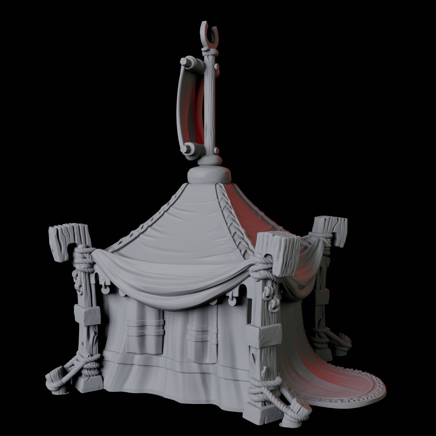 Jousting Tent C Miniature for Dungeons and Dragons, Pathfinder or other TTRPGs