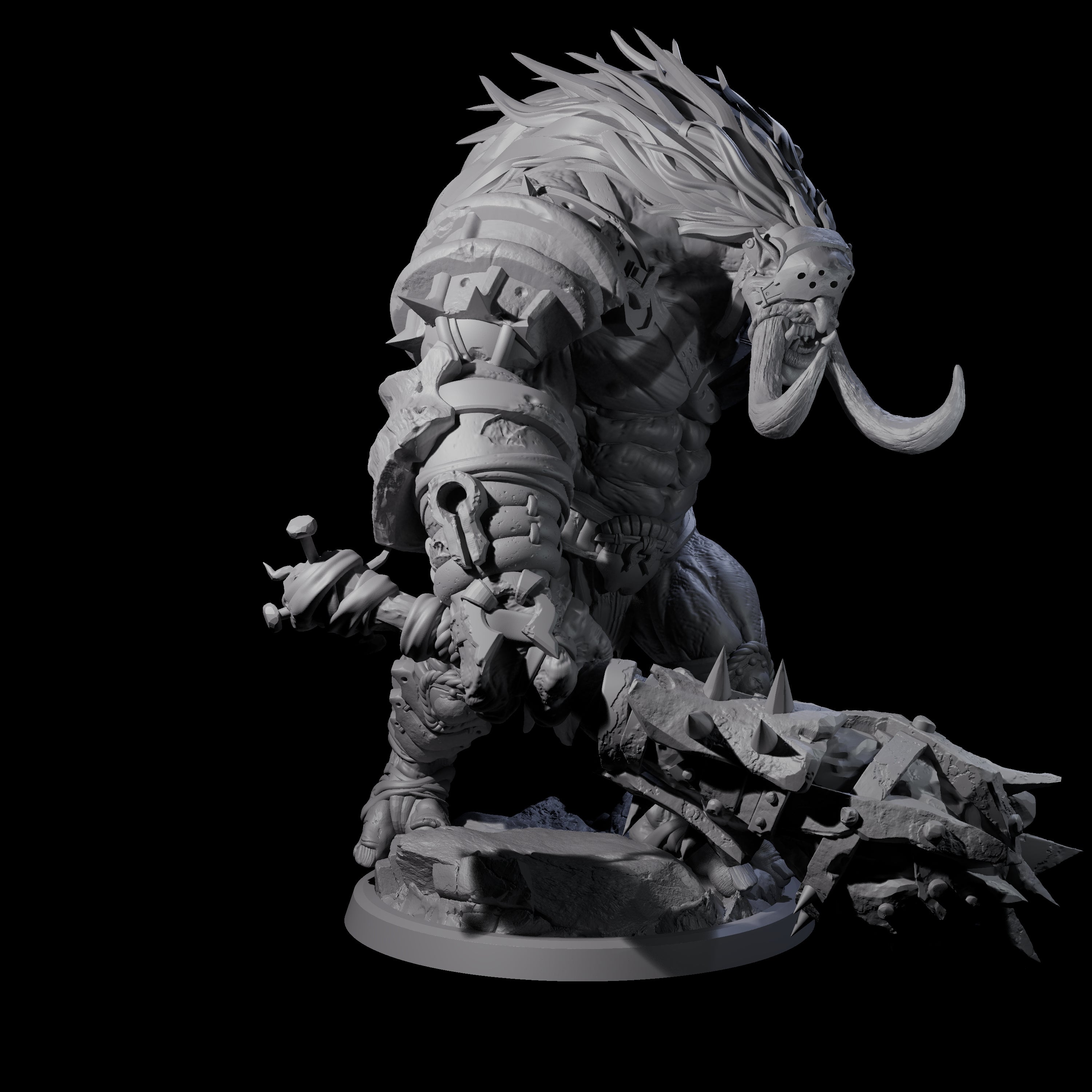 Juiced Up Tusked Hobgoblin Miniature for Dungeons and Dragons, Pathfinder or other TTRPGs