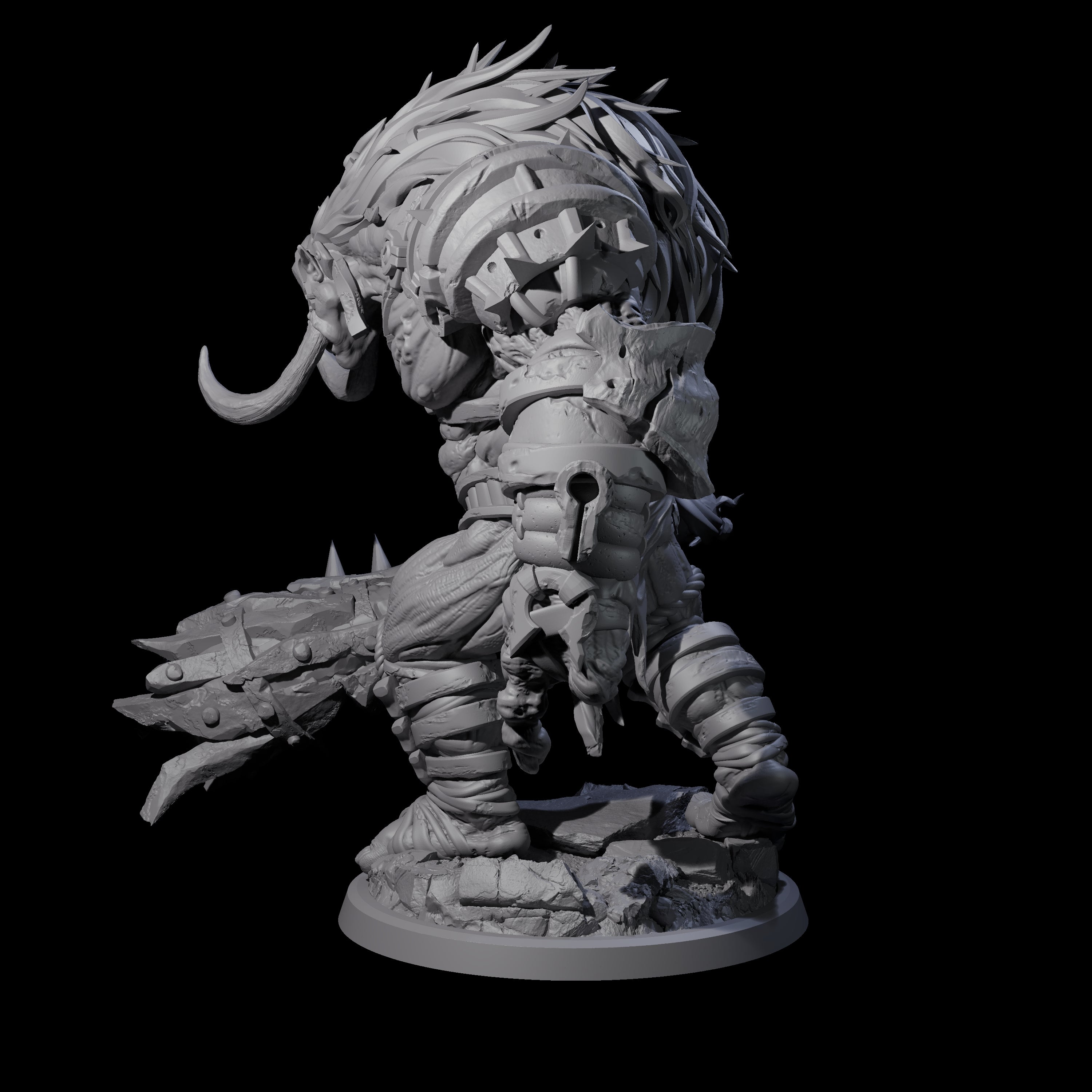 Juiced Up Tusked Hobgoblin Miniature for Dungeons and Dragons, Pathfinder or other TTRPGs