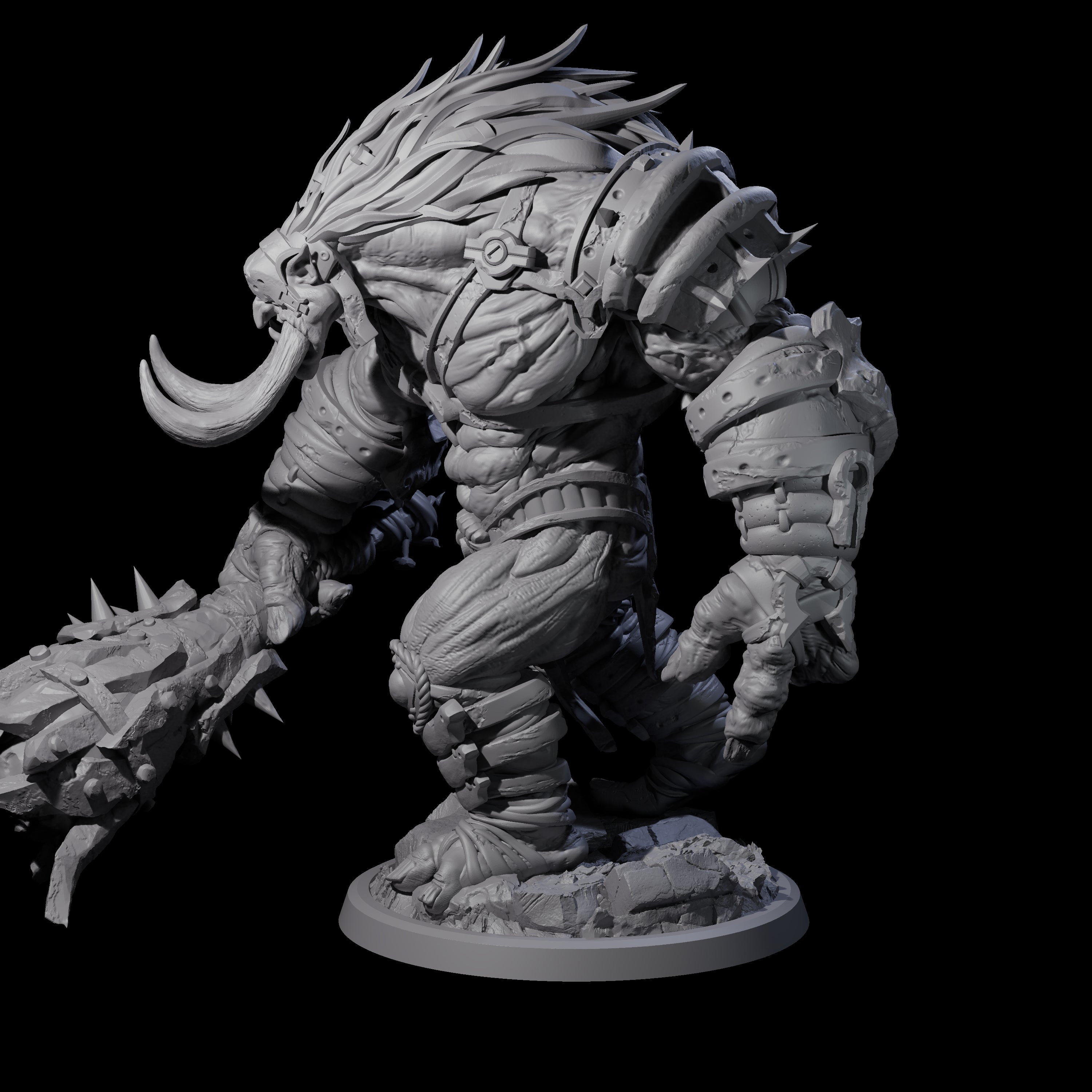 Juiced Up Tusked Hobgoblin Miniature for Dungeons and Dragons, Pathfinder or other TTRPGs