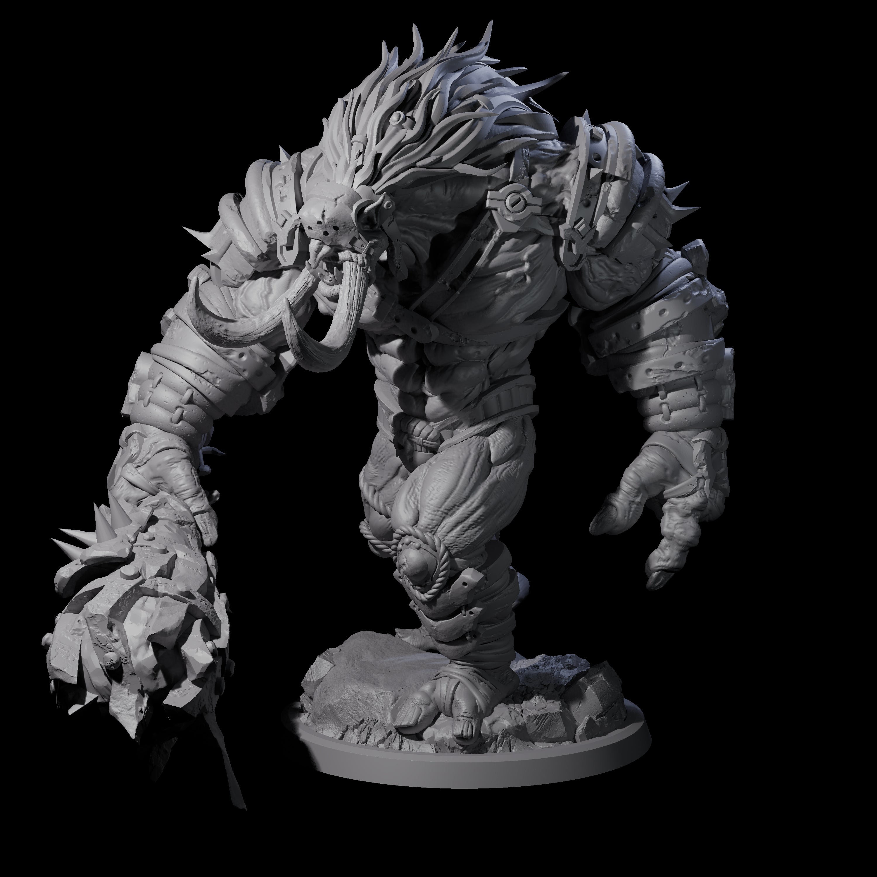 Juiced Up Tusked Hobgoblin Miniature for Dungeons and Dragons, Pathfinder or other TTRPGs