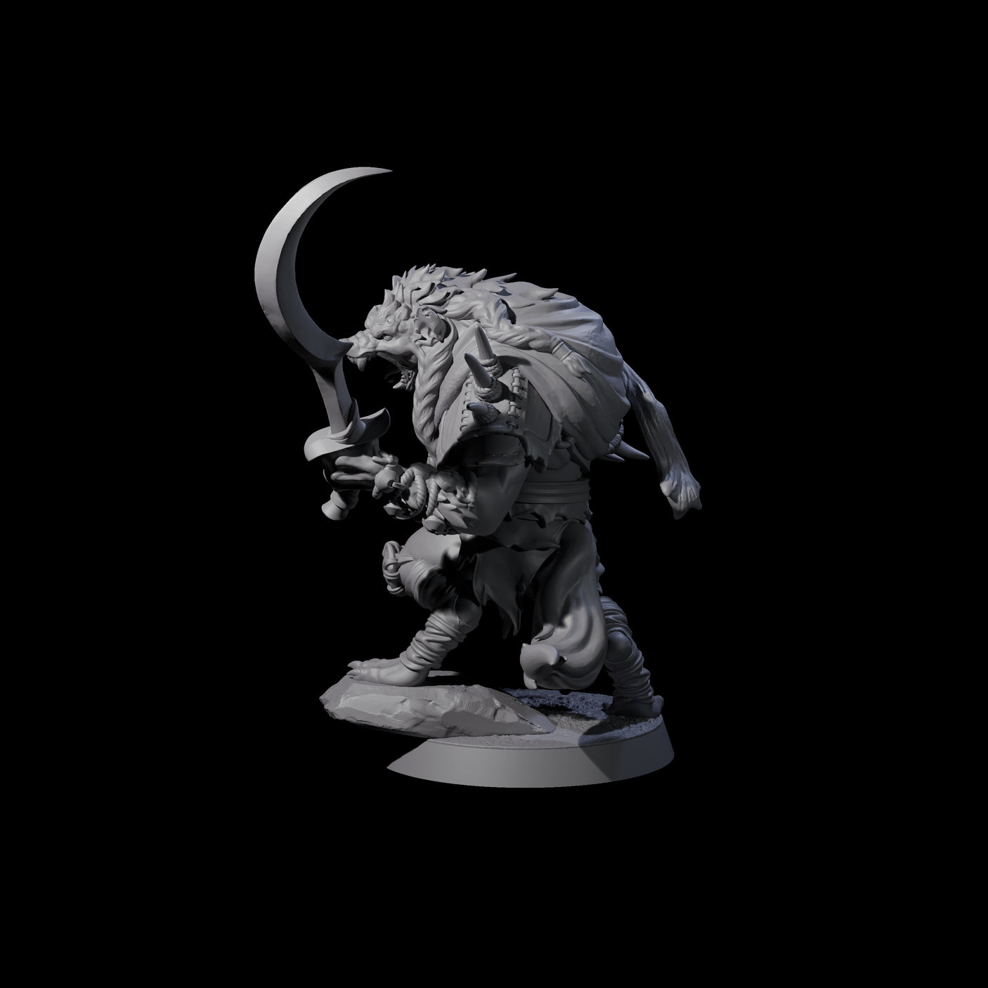 Junkyard Gnoll Scavenger B Miniature for Dungeons and Dragons, Pathfinder or other TTRPGs