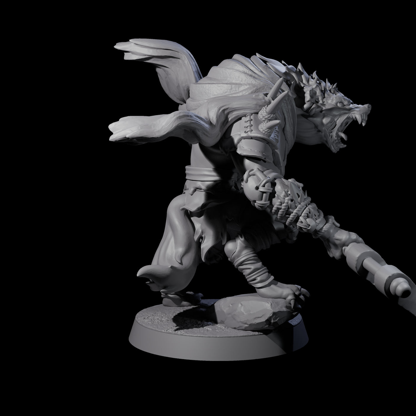 Junkyard Gnoll Scavenger D Miniature for Dungeons and Dragons, Pathfinder or other TTRPGs