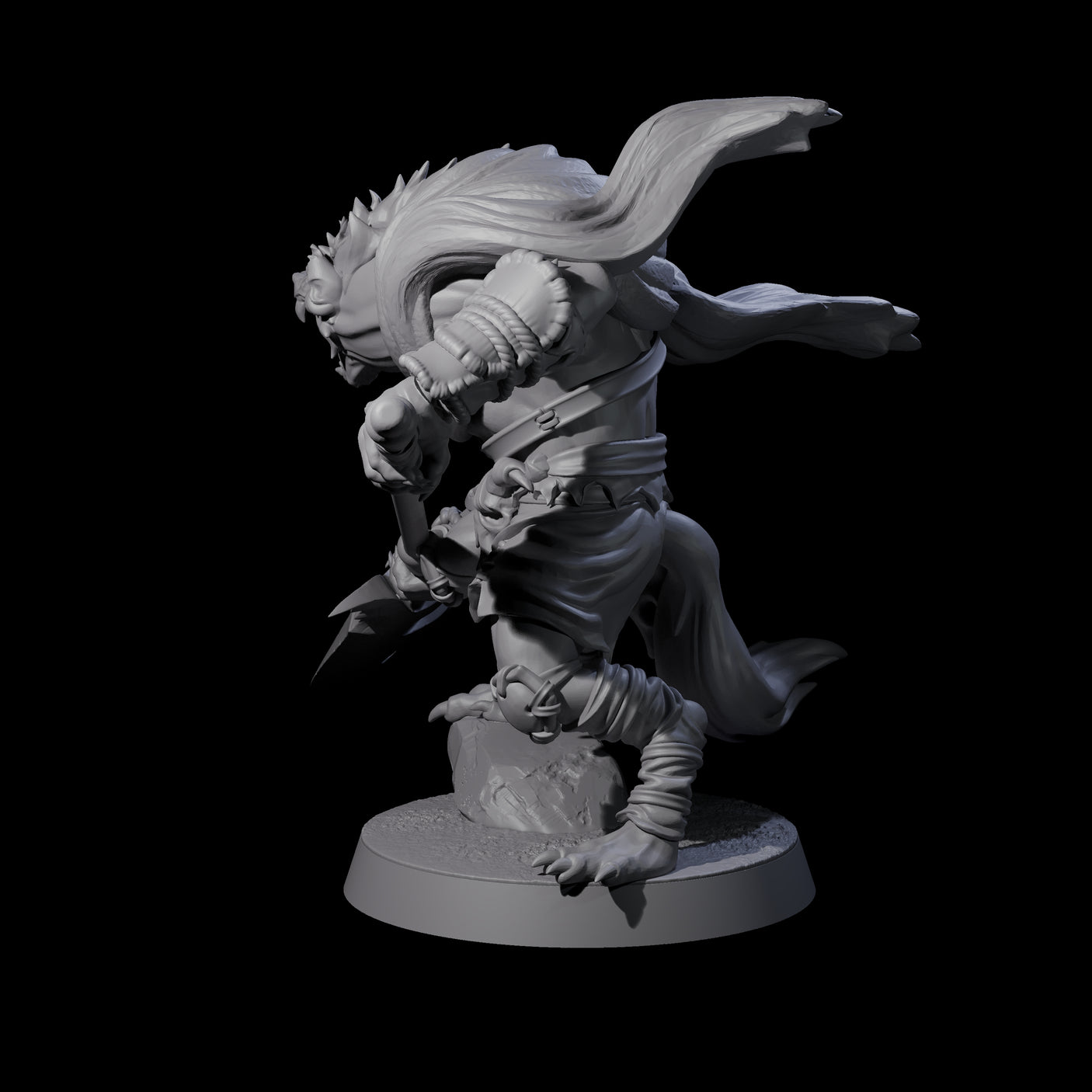 Junkyard Gnoll Scavenger D Miniature for Dungeons and Dragons, Pathfinder or other TTRPGs