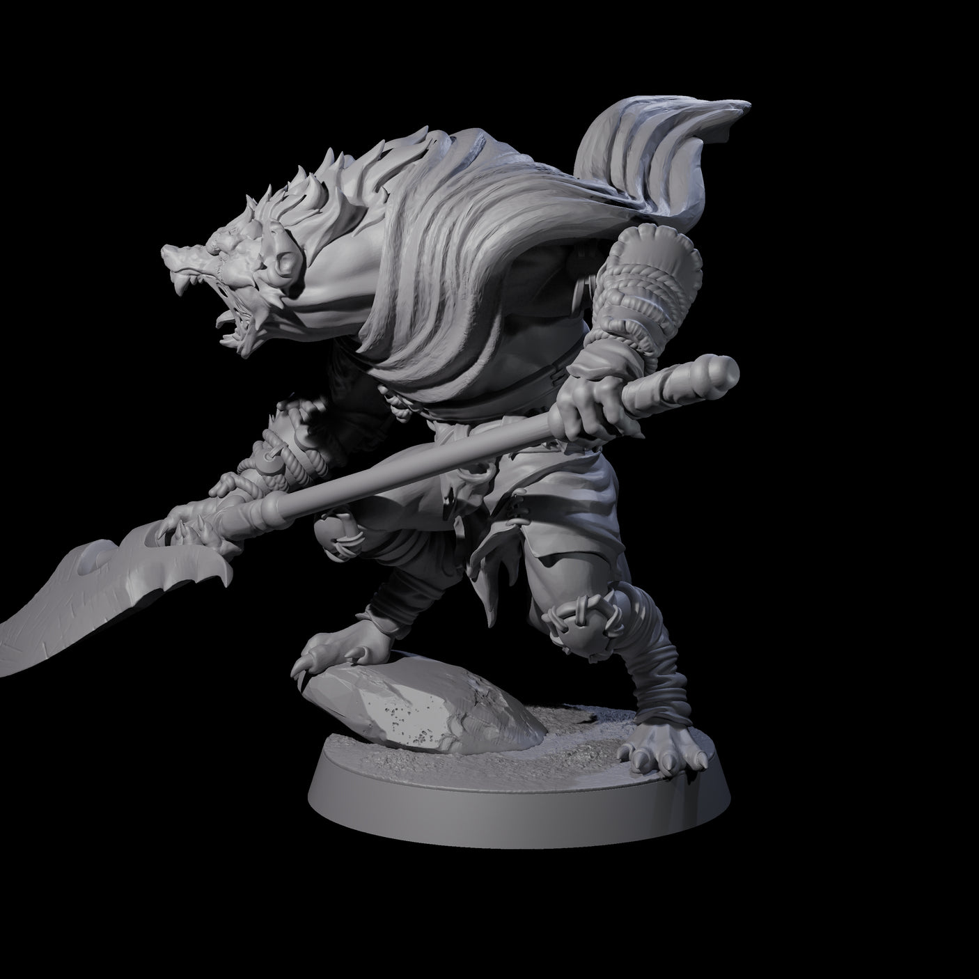 Junkyard Gnoll Scavenger D Miniature for Dungeons and Dragons, Pathfinder or other TTRPGs