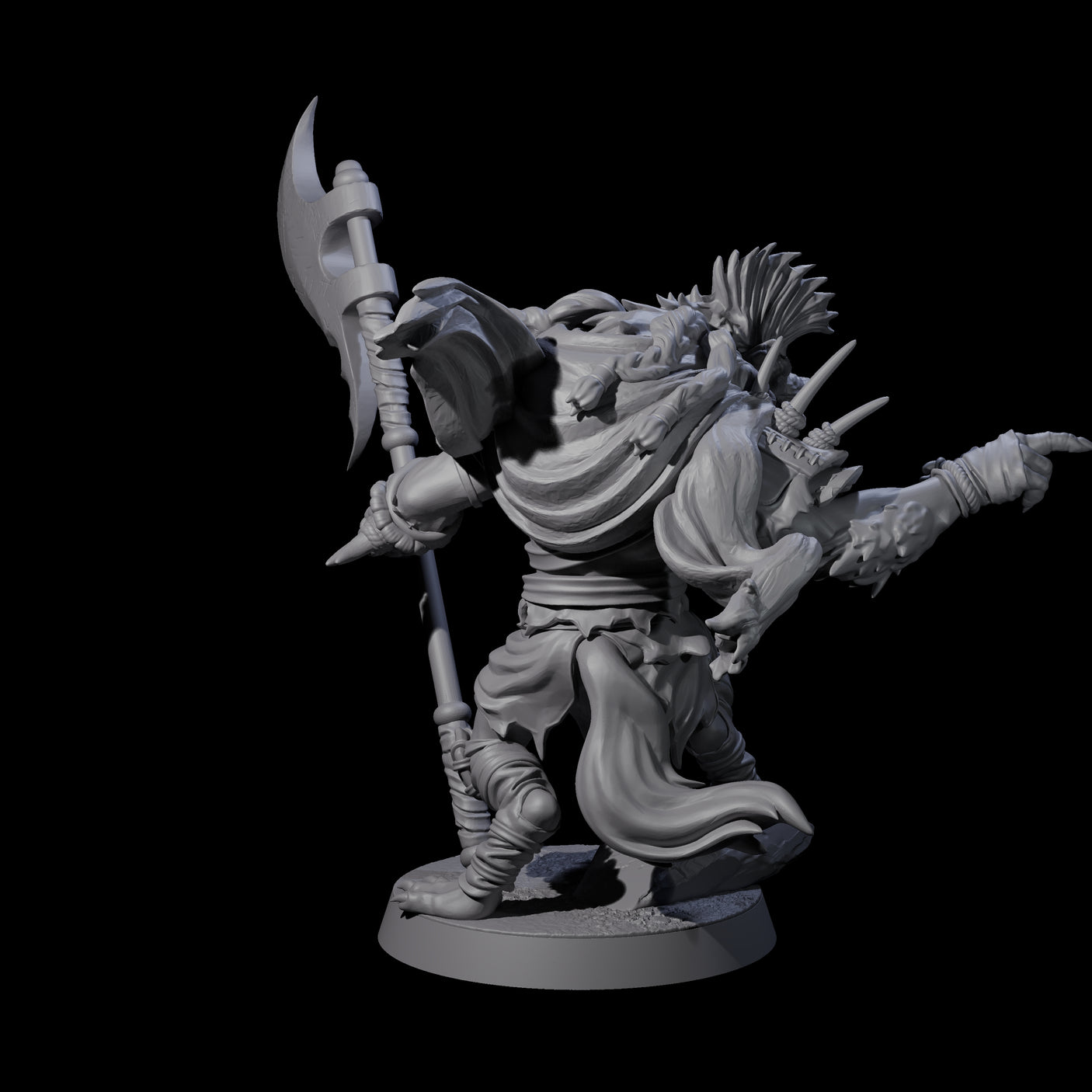 Junkyard Gnoll Scavenger E Miniature for Dungeons and Dragons, Pathfinder or other TTRPGs