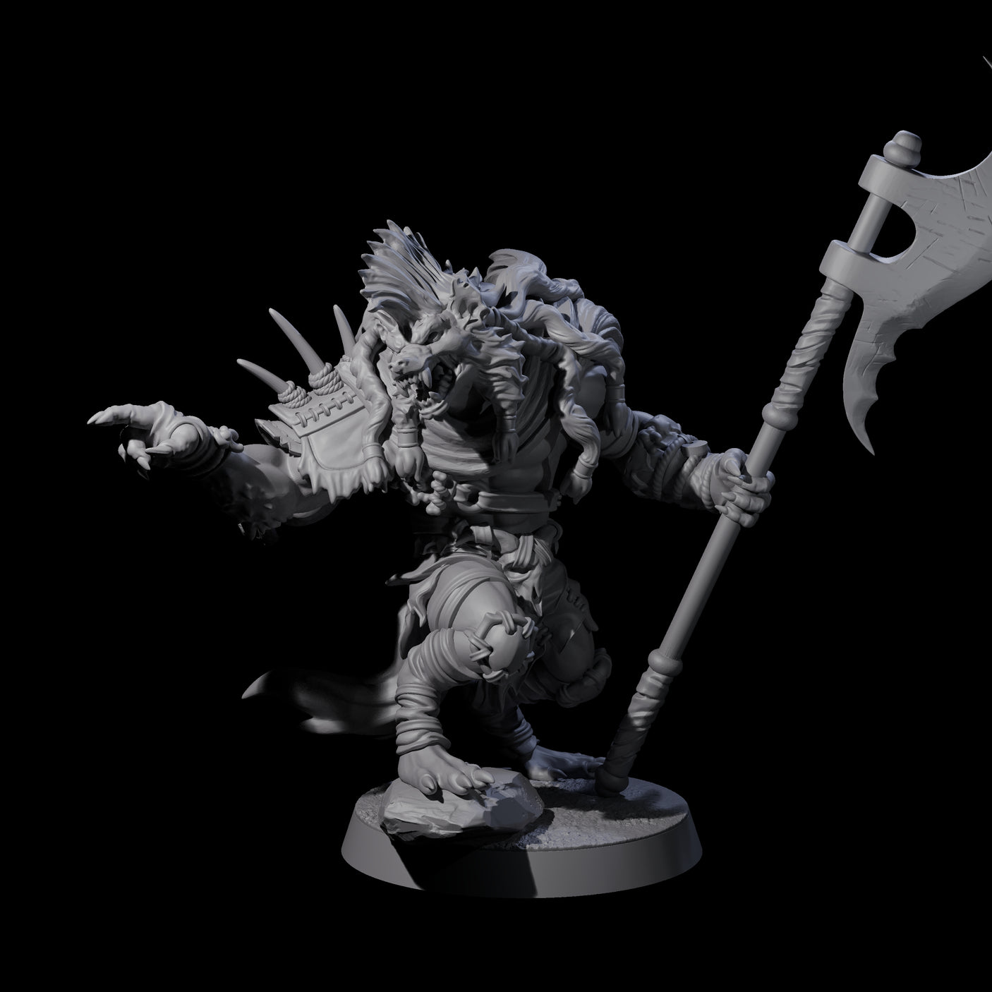 Junkyard Gnoll Scavengers Miniature for Dungeons and Dragons, Pathfinder or other TTRPGs