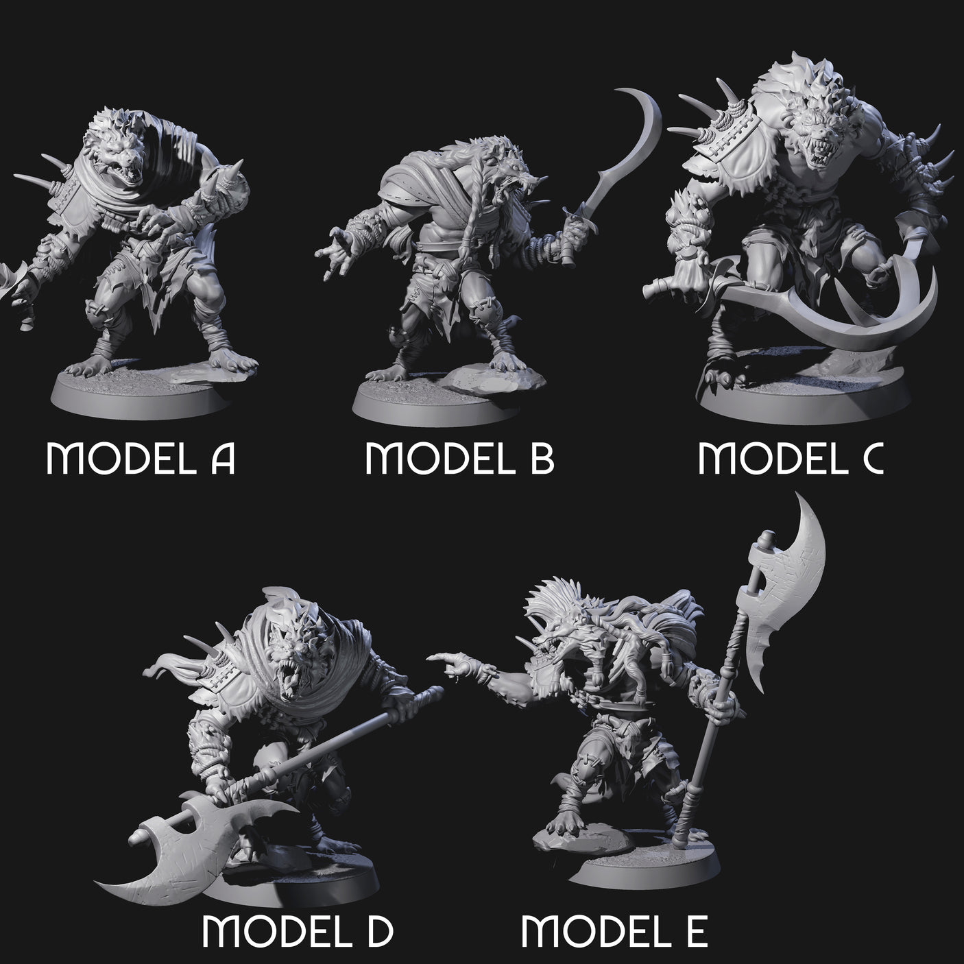 Junkyard Gnoll Scavengers Miniature for Dungeons and Dragons, Pathfinder or other TTRPGs