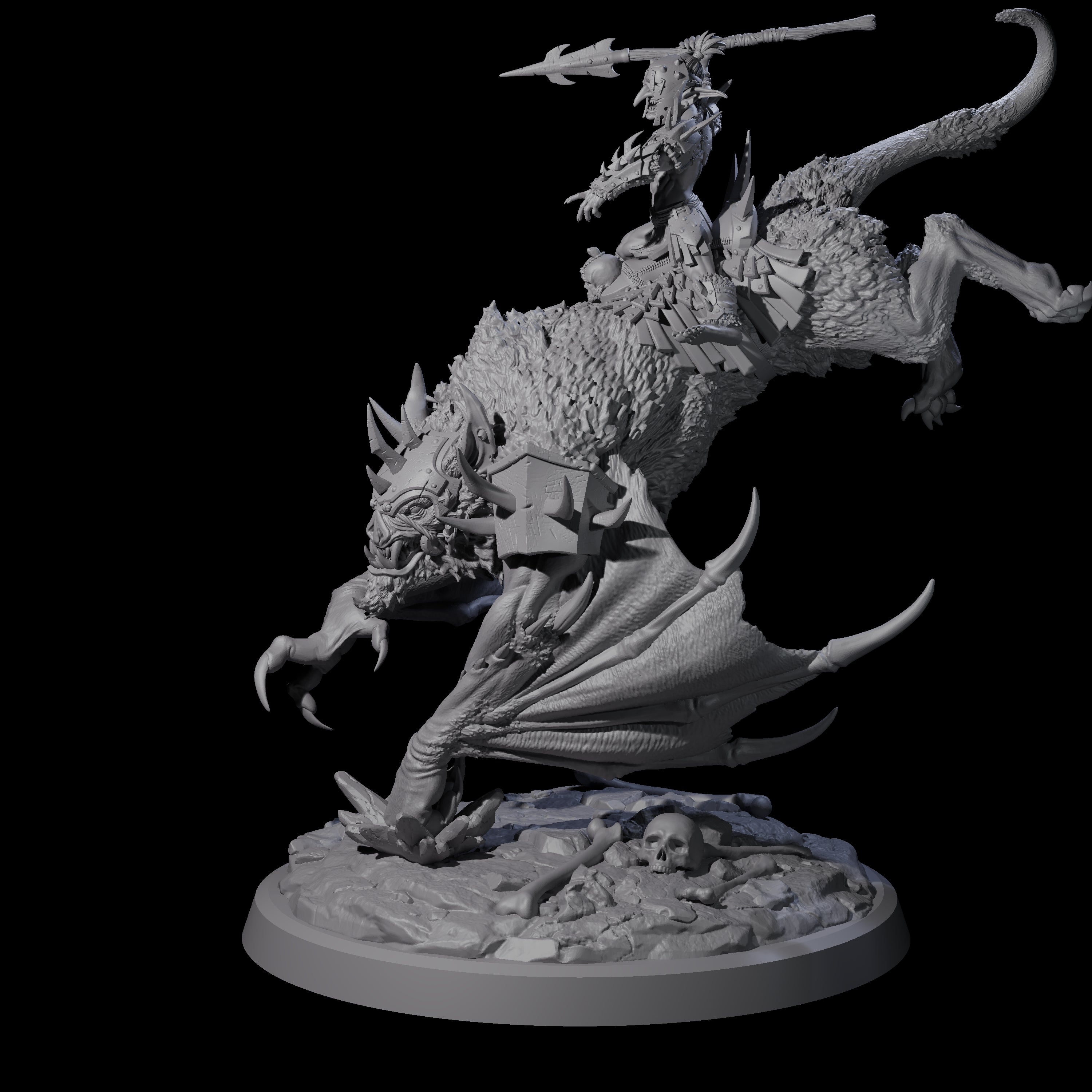 Kamikaze Werebat Riding Goblin A Miniature for Dungeons and Dragons, Pathfinder or other TTRPGs