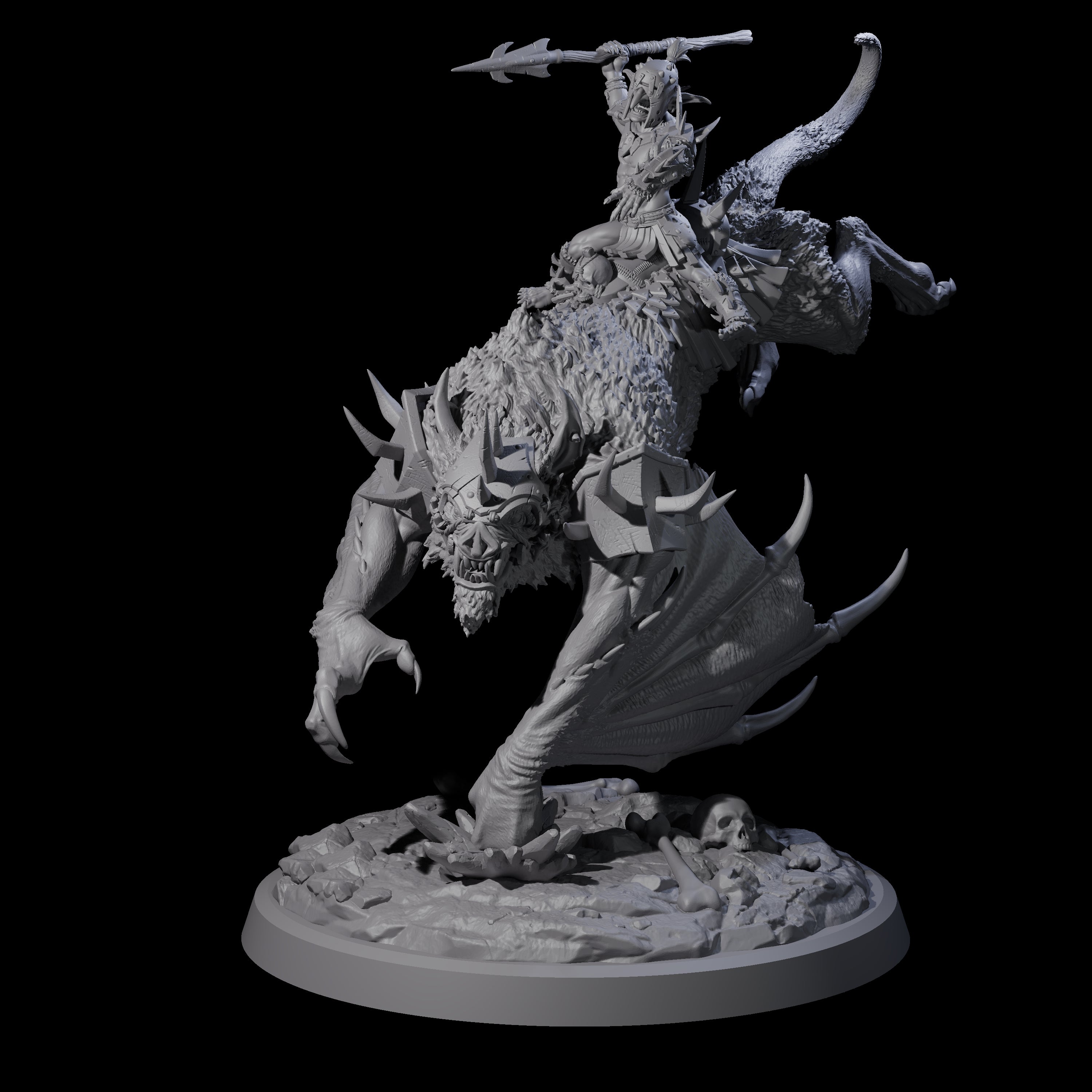 Kamikaze Werebat Riding Goblin A Miniature for Dungeons and Dragons, Pathfinder or other TTRPGs