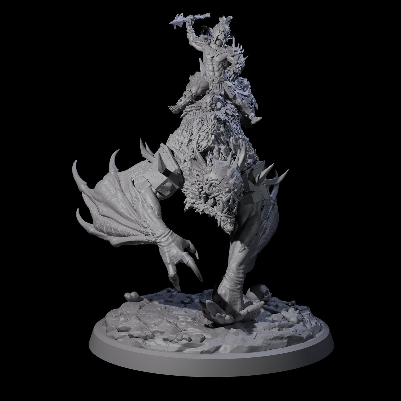 Kamikaze Werebat Riding Goblin A Miniature for Dungeons and Dragons, Pathfinder or other TTRPGs