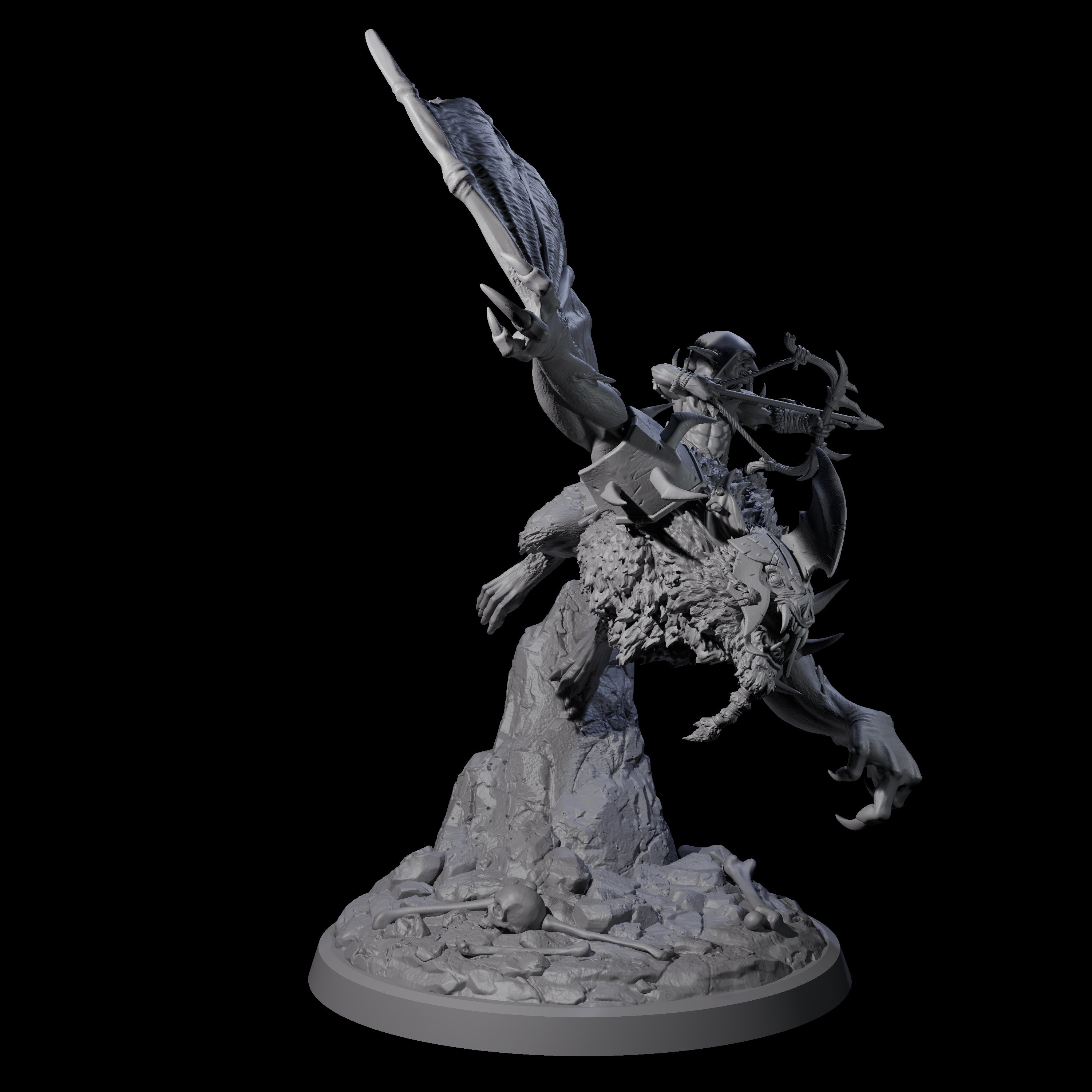 Kamikaze Werebat Riding Goblin B Miniature for Dungeons and Dragons, Pathfinder or other TTRPGs