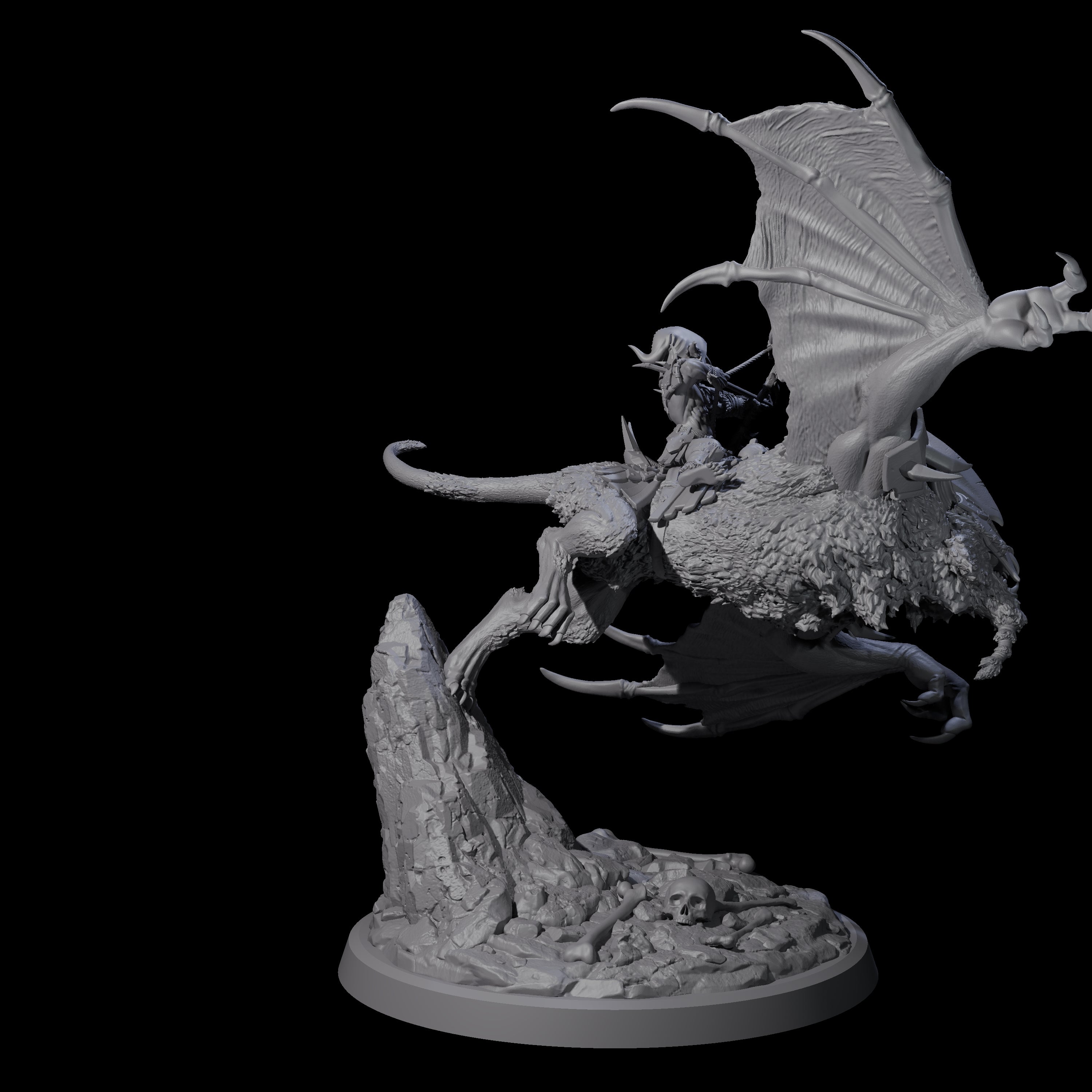 Kamikaze Werebat Riding Goblin B Miniature for Dungeons and Dragons, Pathfinder or other TTRPGs