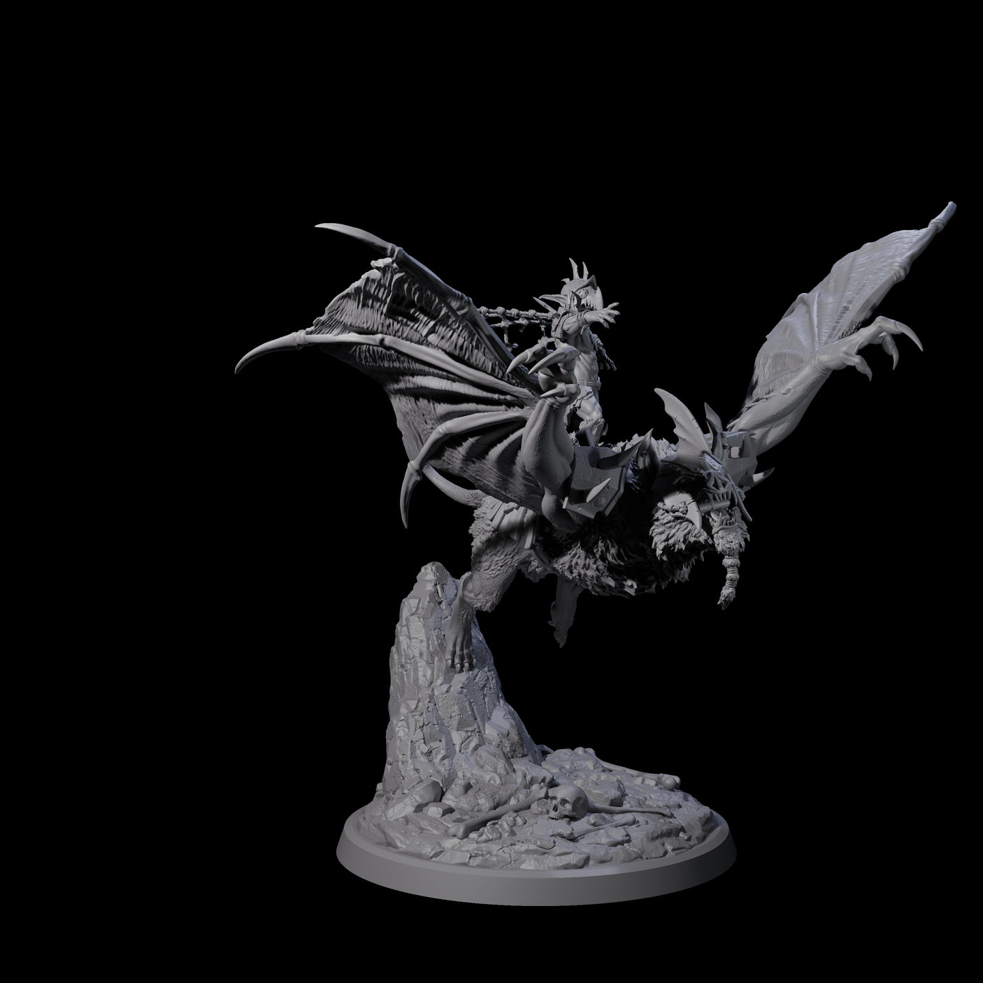 Kamikaze Werebat Riding Goblin C Miniature for Dungeons and Dragons, Pathfinder or other TTRPGs