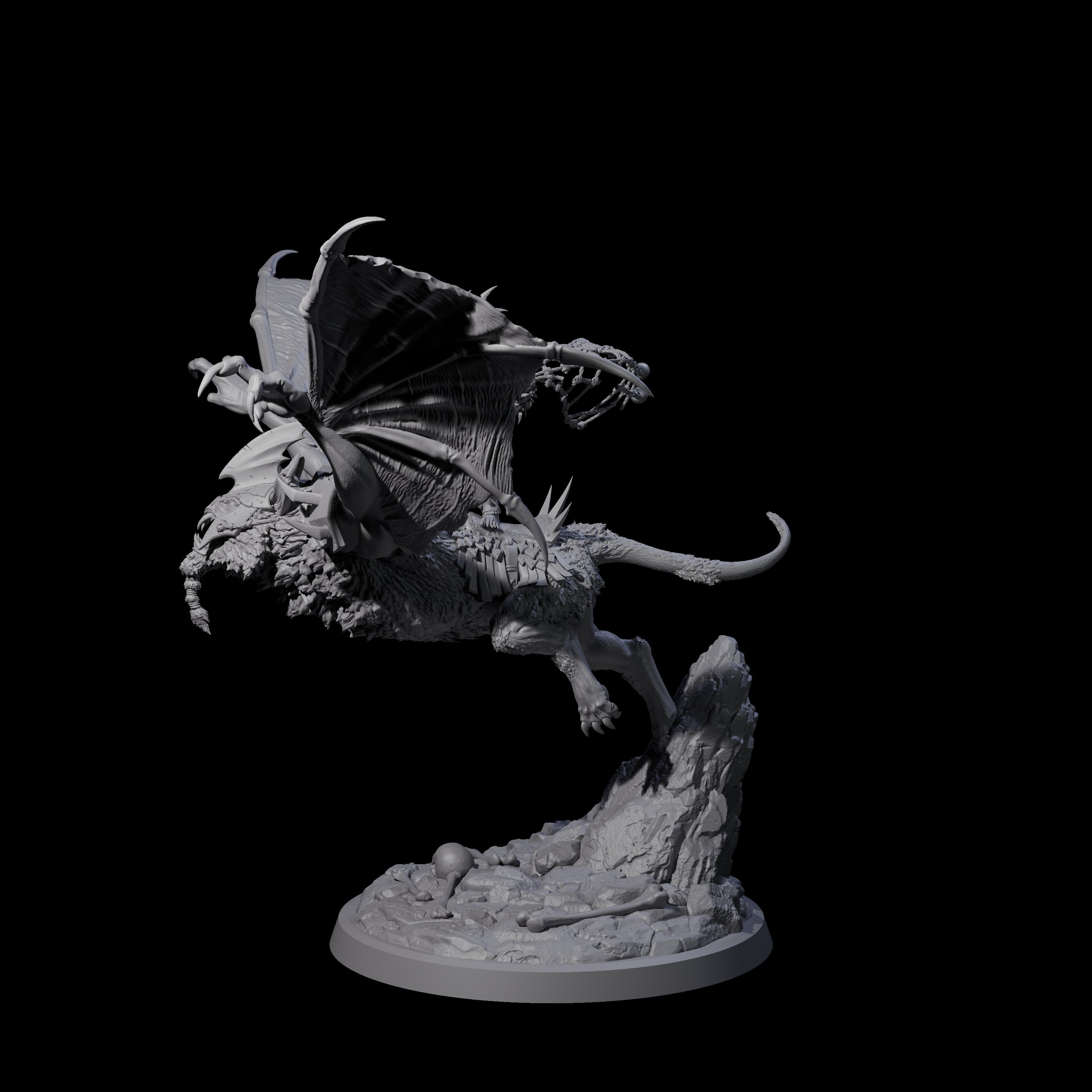 Kamikaze Werebat Riding Goblin C Miniature for Dungeons and Dragons, Pathfinder or other TTRPGs