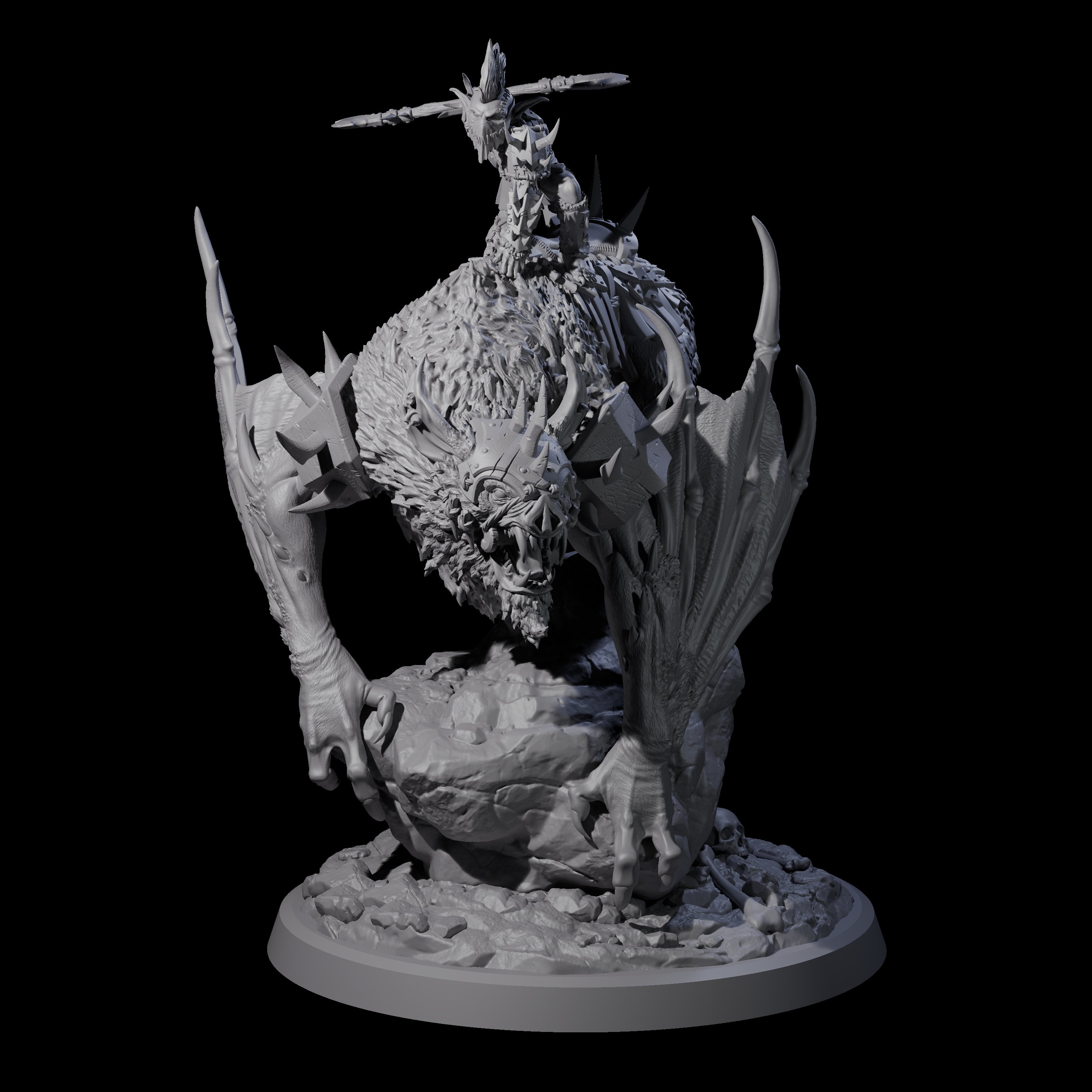 Kamikaze Werebat Riding Goblin D Miniature for Dungeons and Dragons, Pathfinder or other TTRPGs