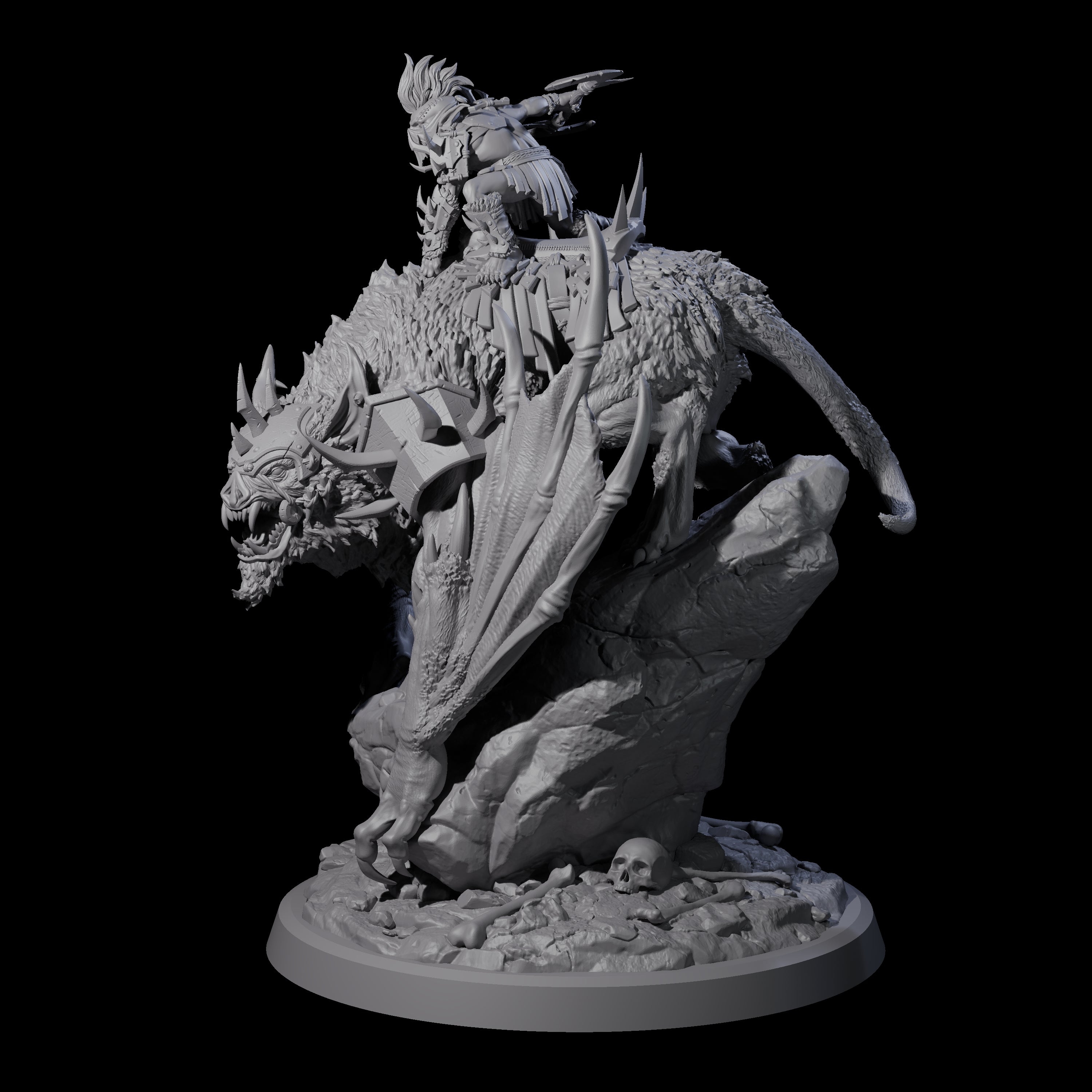 Kamikaze Werebat Riding Goblin D Miniature for Dungeons and Dragons, Pathfinder or other TTRPGs