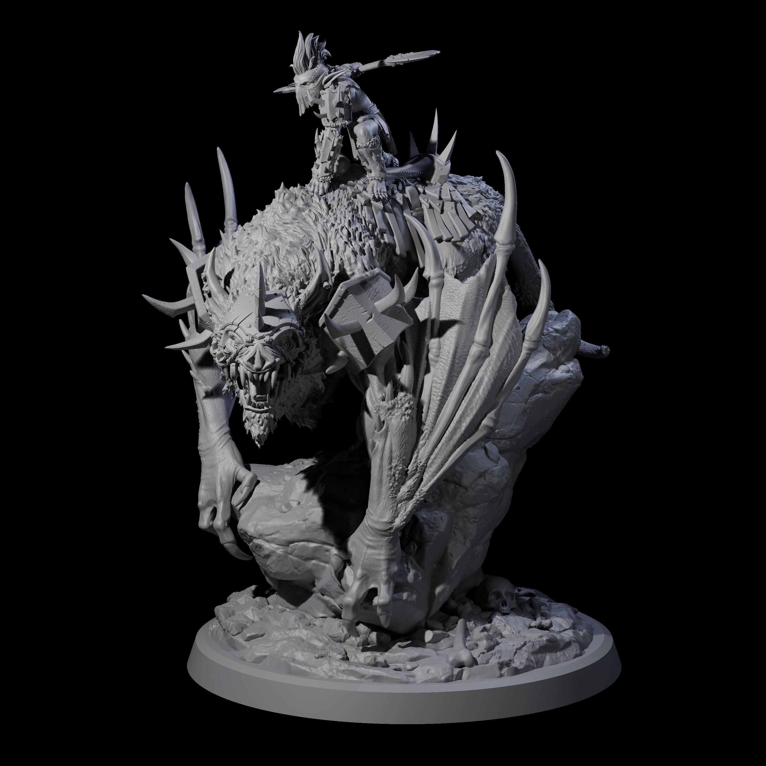 Kamikaze Werebat Riding Goblin D Miniature for Dungeons and Dragons, Pathfinder or other TTRPGs