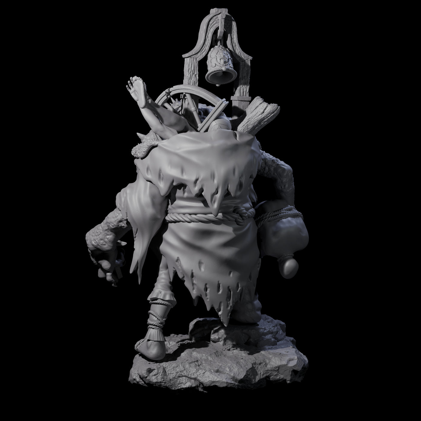 Kidnapping Oni Matron Miniature for Dungeons and Dragons, Pathfinder or other TTRPGs