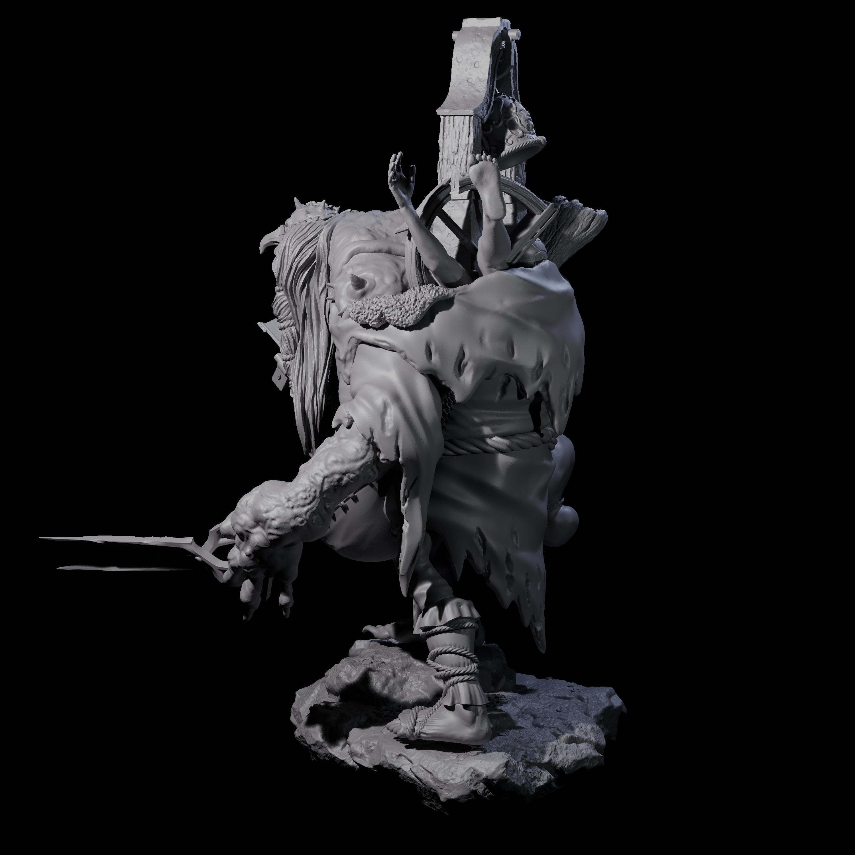 Kidnapping Oni Matron Miniature for Dungeons and Dragons, Pathfinder or other TTRPGs