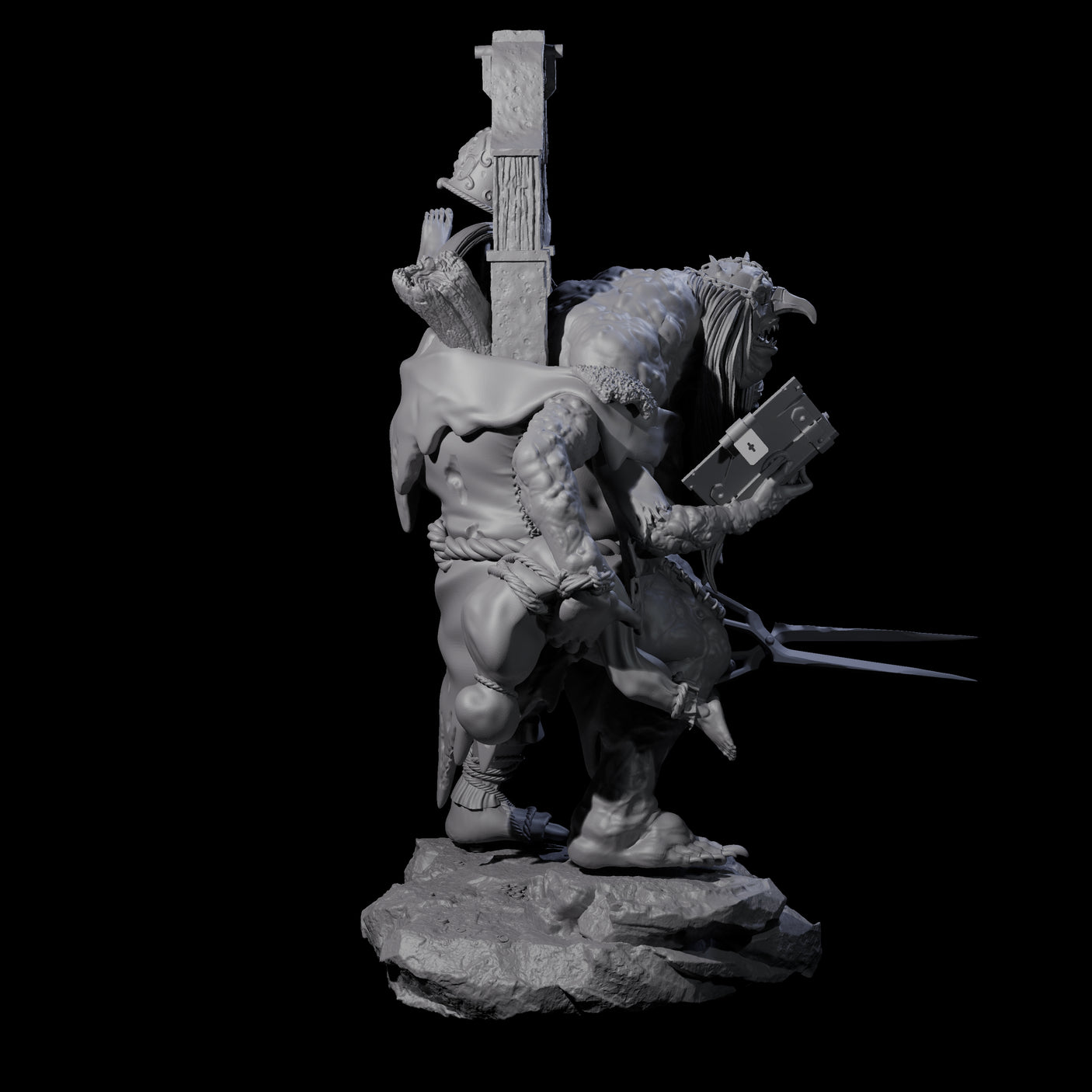 Kidnapping Oni Matron Miniature for Dungeons and Dragons, Pathfinder or other TTRPGs