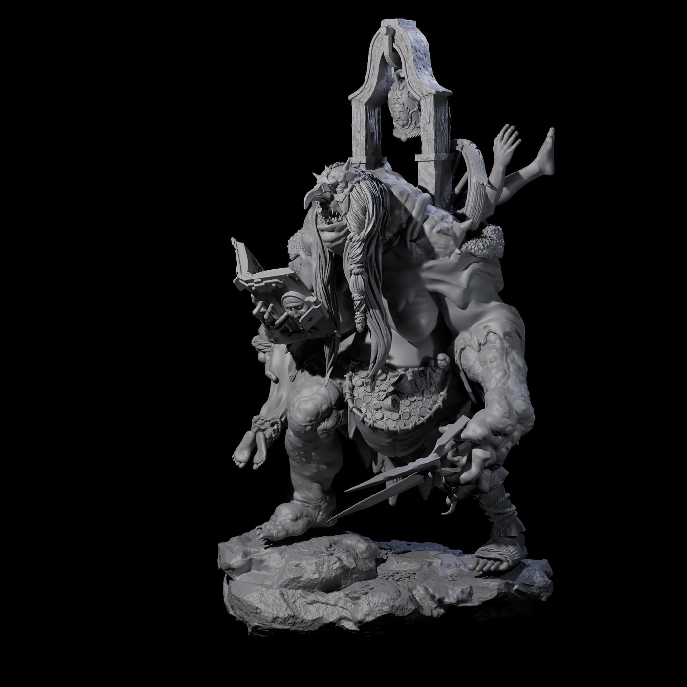 Kidnapping Oni Matron Miniature for Dungeons and Dragons, Pathfinder or other TTRPGs