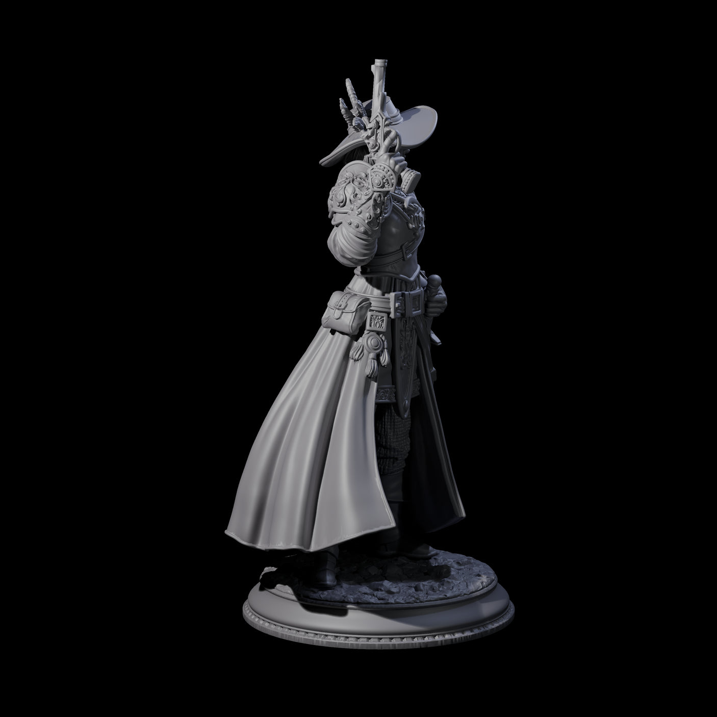 Kitted Out Gunslinger Miniature for Dungeons and Dragons, Pathfinder or other TTRPGs