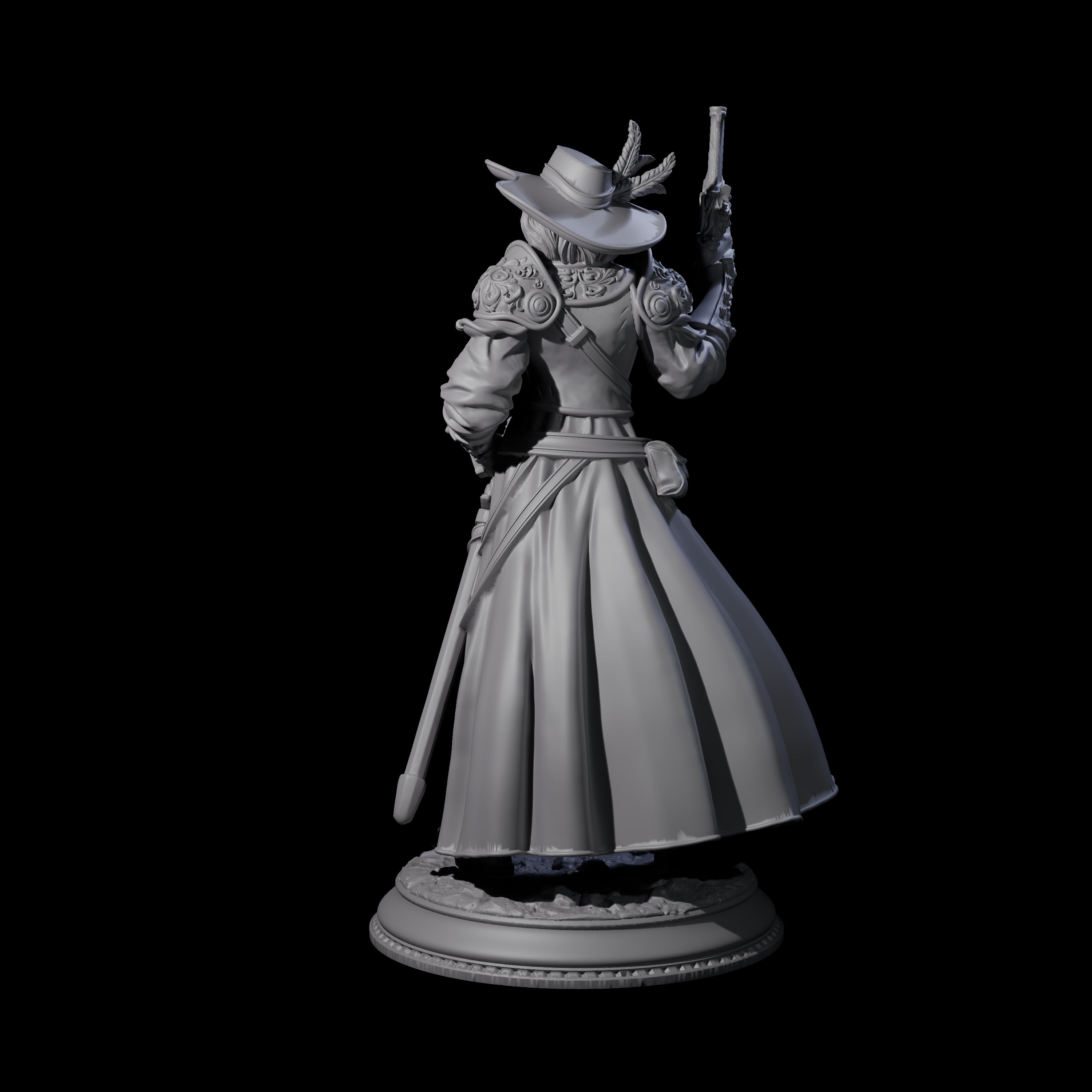 Kitted Out Gunslinger Miniature for Dungeons and Dragons, Pathfinder or other TTRPGs