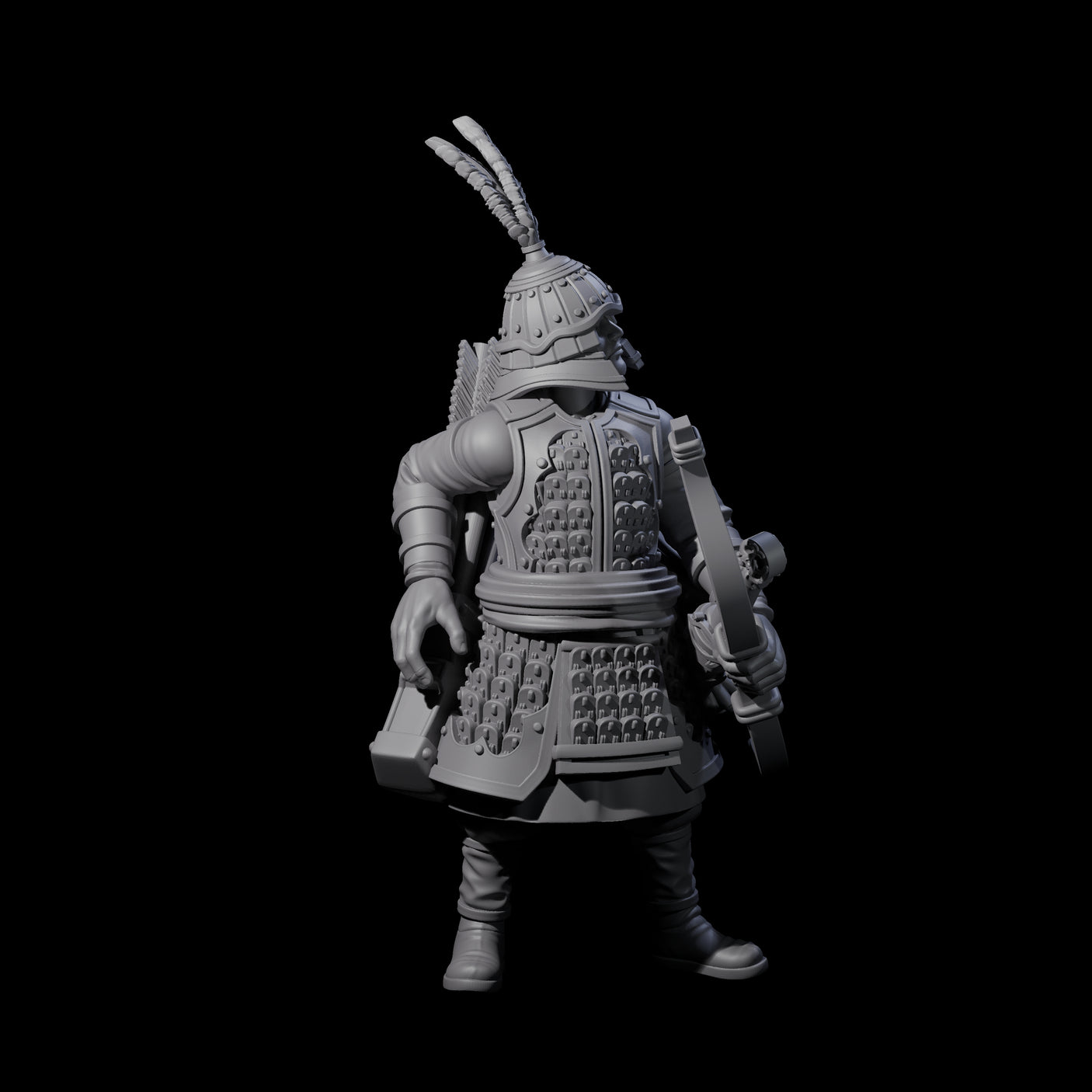 Kneeling Human Archer G Miniature for Dungeons and Dragons, Pathfinder or other TTRPGs