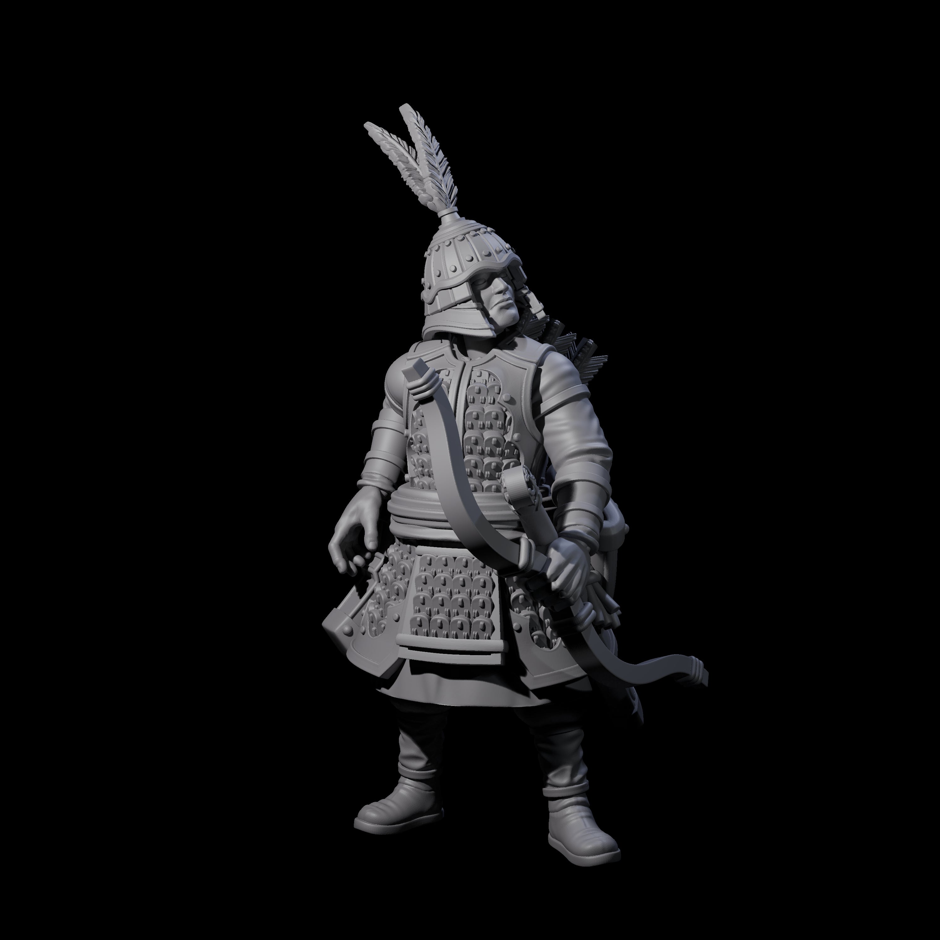 Kneeling Human Archer G Miniature for Dungeons and Dragons, Pathfinder or other TTRPGs