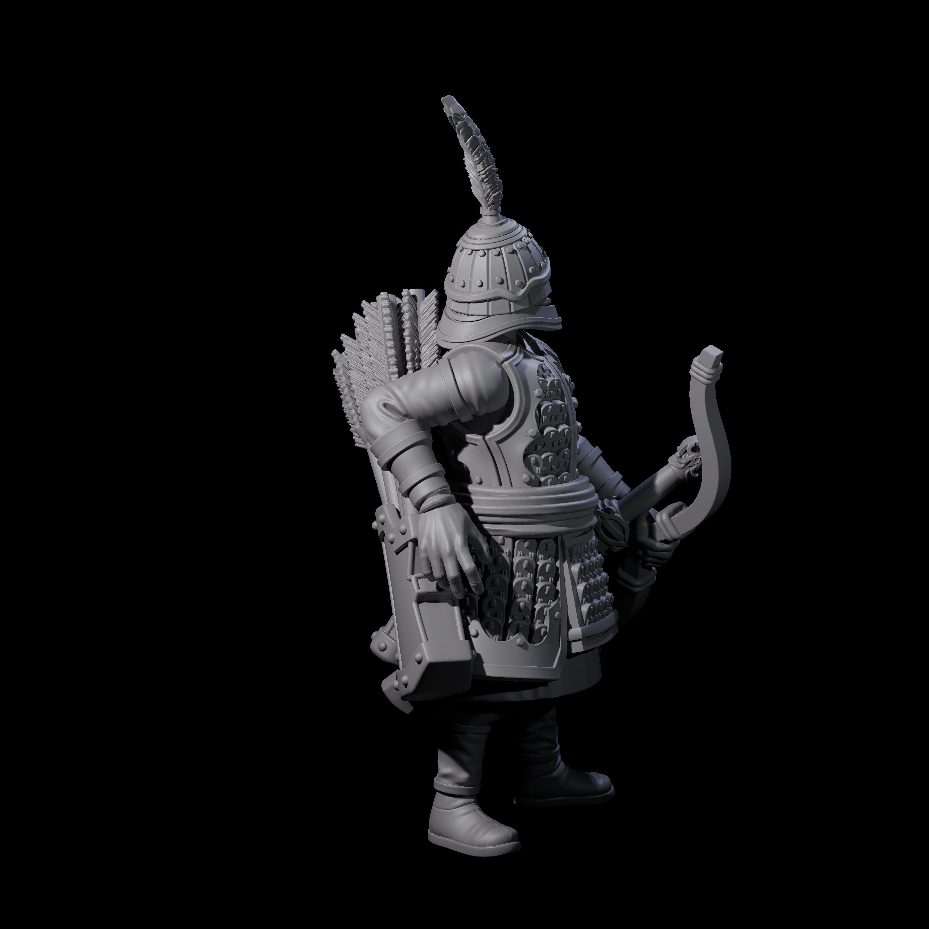 Kneeling Human Archer G Miniature for Dungeons and Dragons, Pathfinder or other TTRPGs